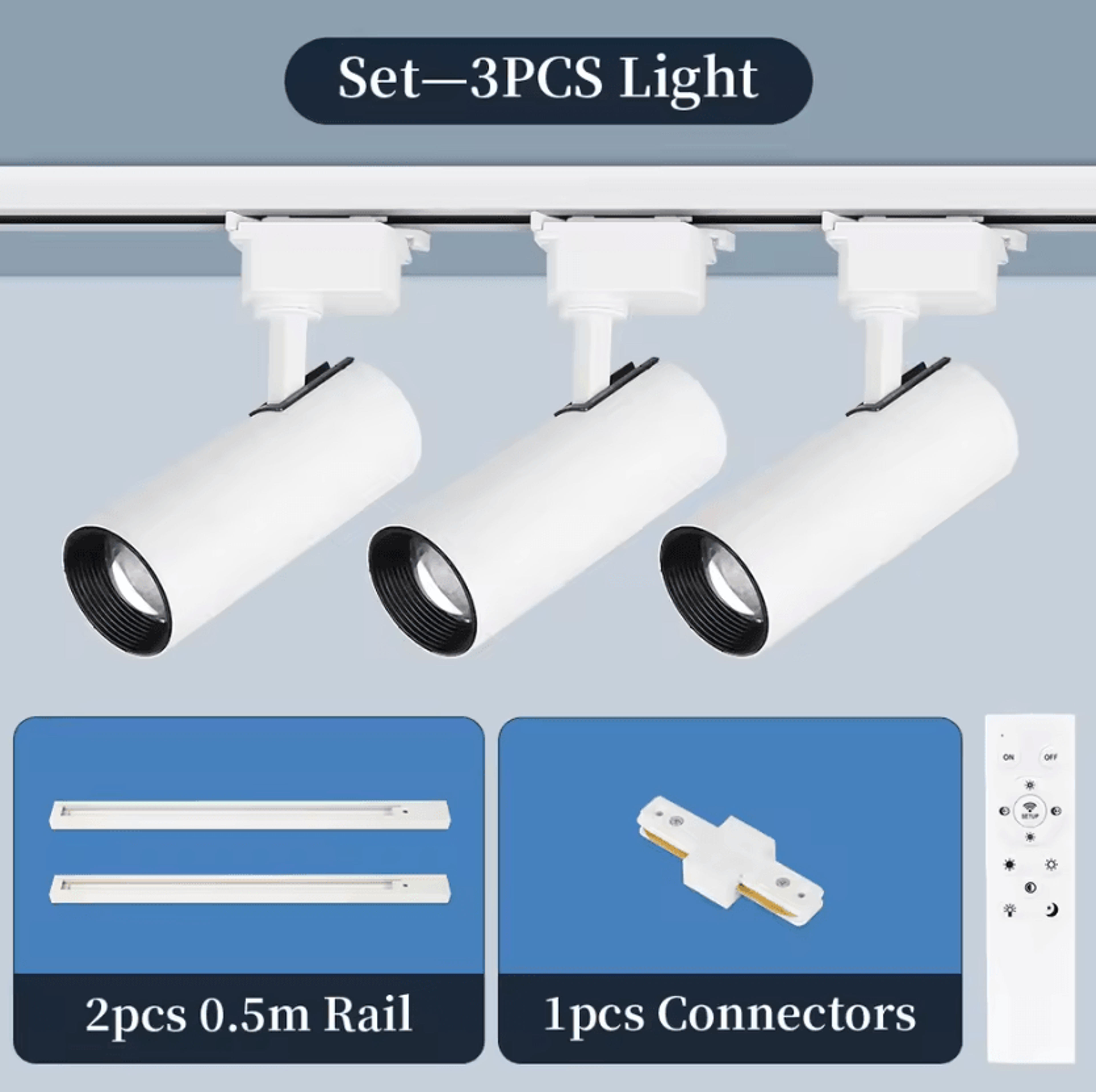 Dimmable LED Track Light With Remote Control Modern Ceiling Rail Spotlight For Clothing Stores And  9