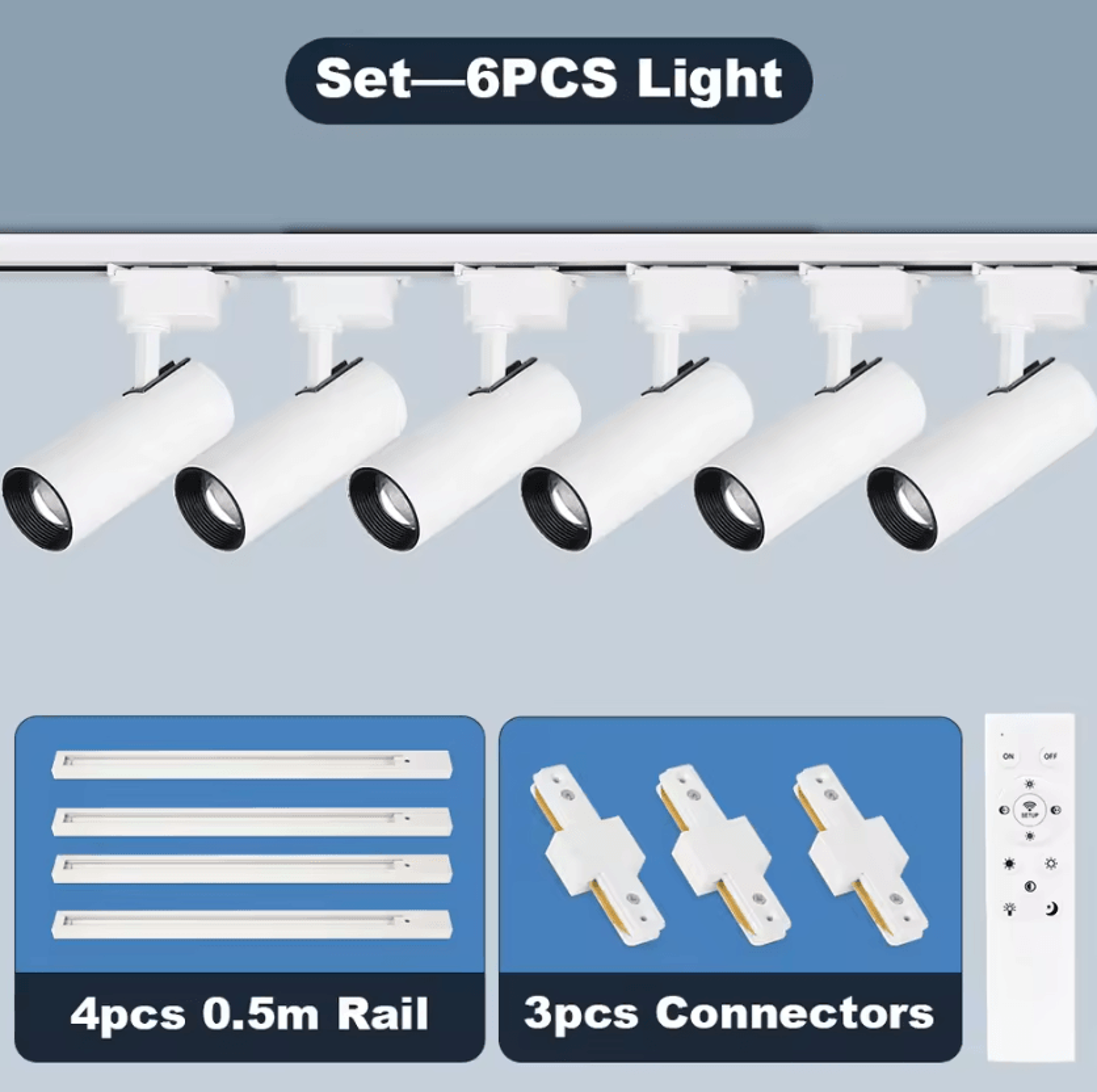 Dimmable LED Track Light With Remote Control Modern Ceiling Rail Spotlight For Clothing Stores And  10