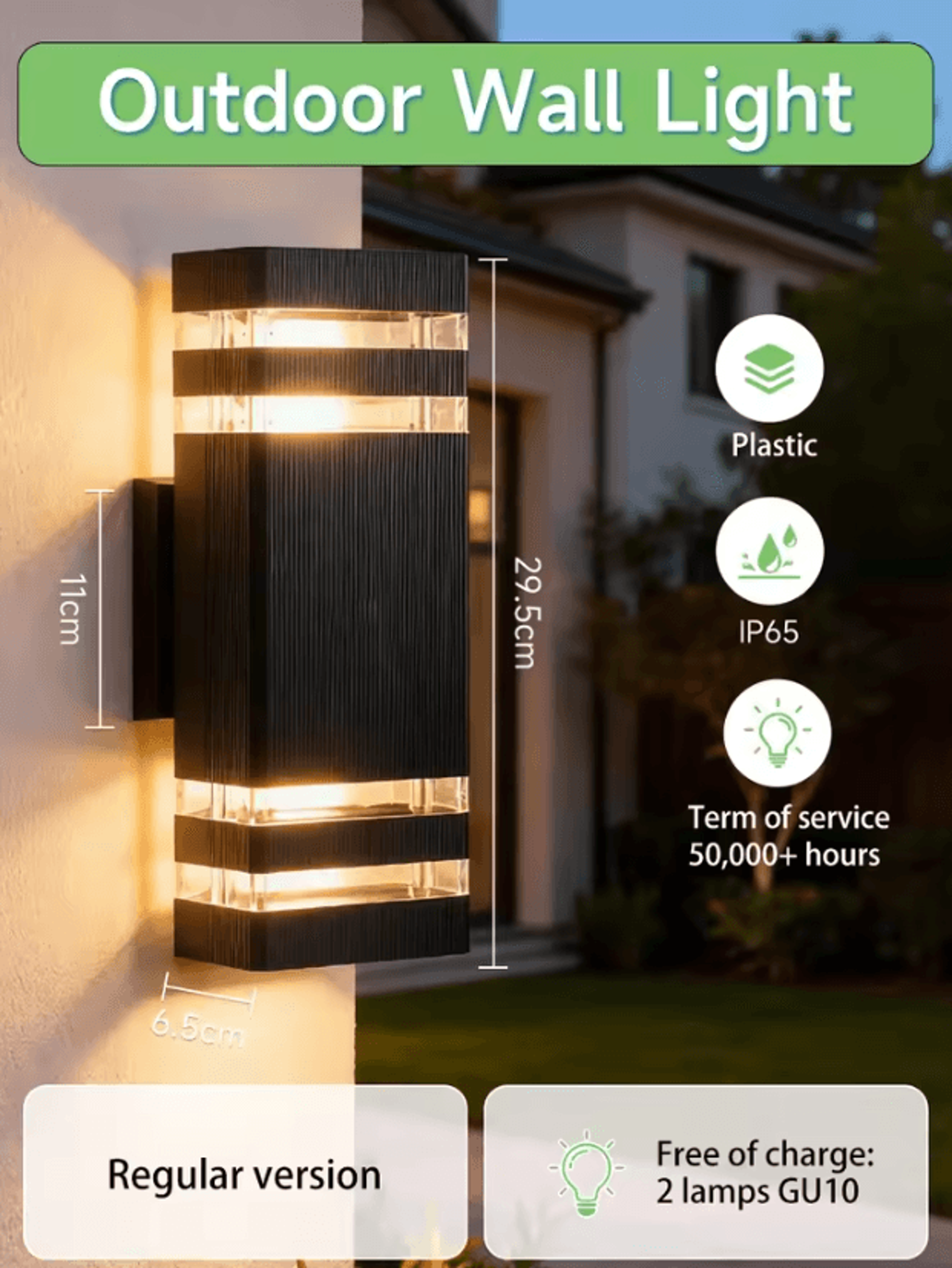 Smart Outdoor LED Wall Light Waterproof Motion Sensor Porch Sconce For Balcony Garden And Backyard 7