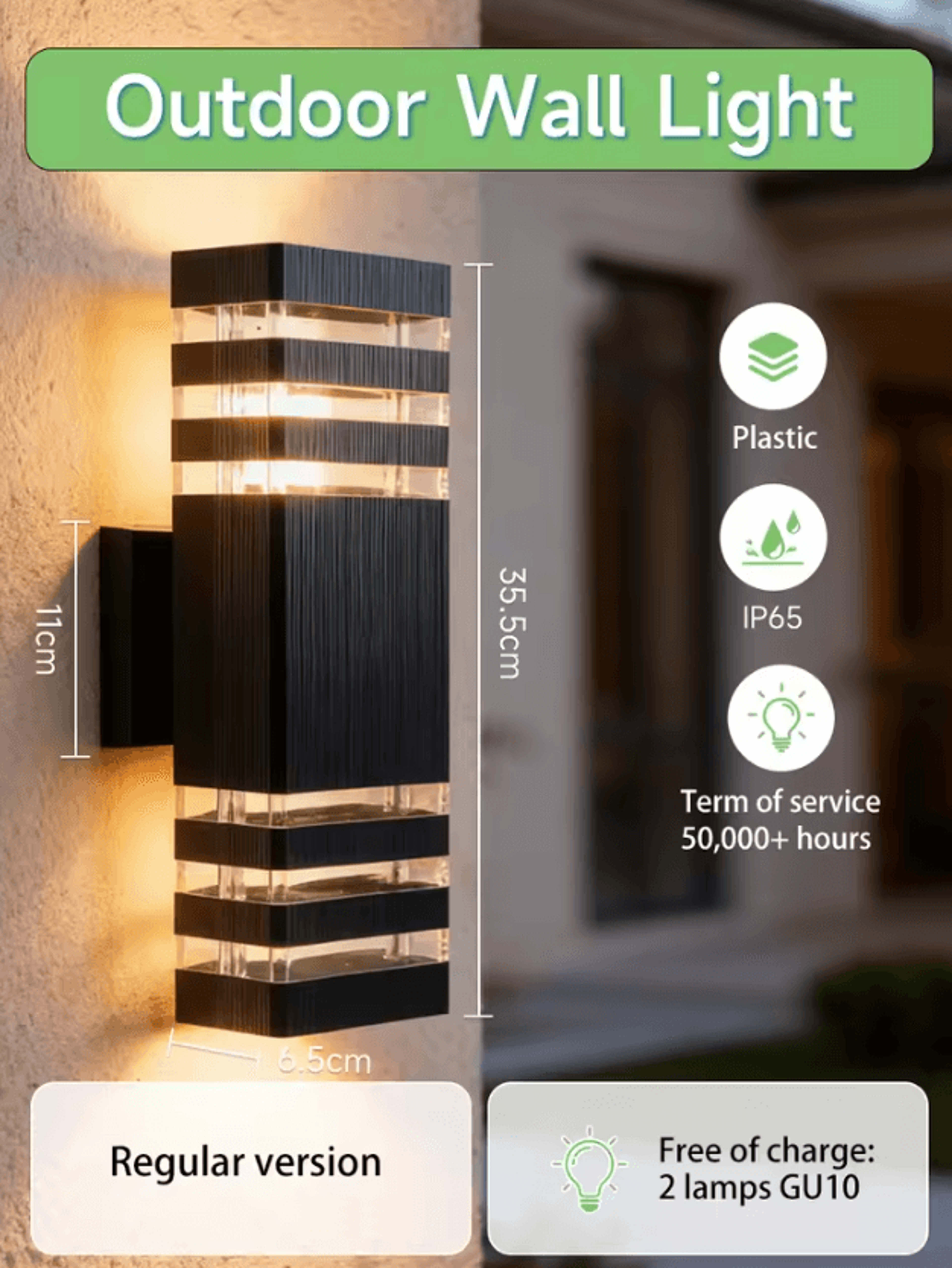 Smart Outdoor LED Wall Light Waterproof Motion Sensor Porch Sconce For Balcony Garden And Backyard 8