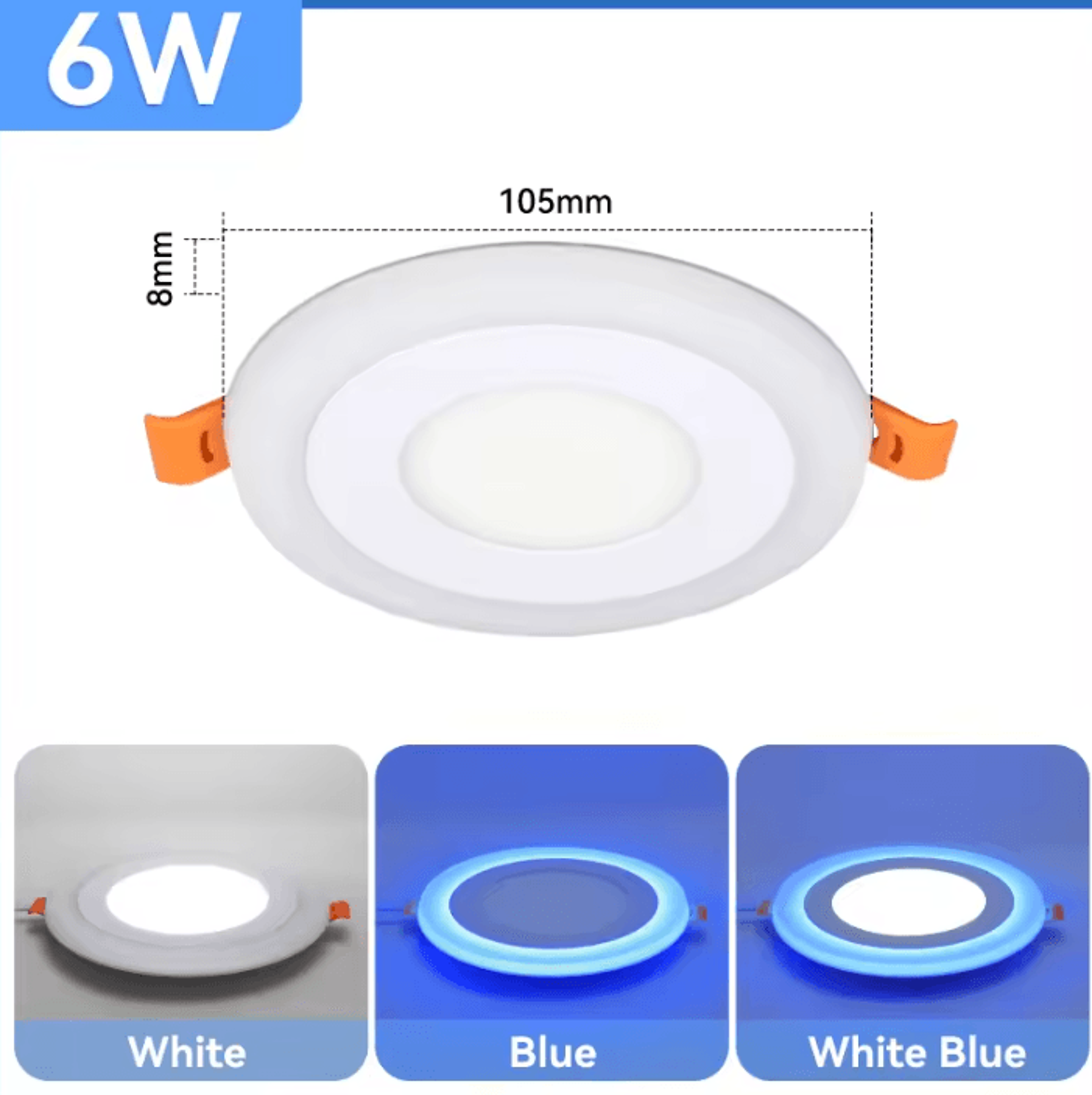 Modern Dual Color LED Ceiling Downlight Decorative Panel Spotlight For Living Room Bathroom And Hom 3