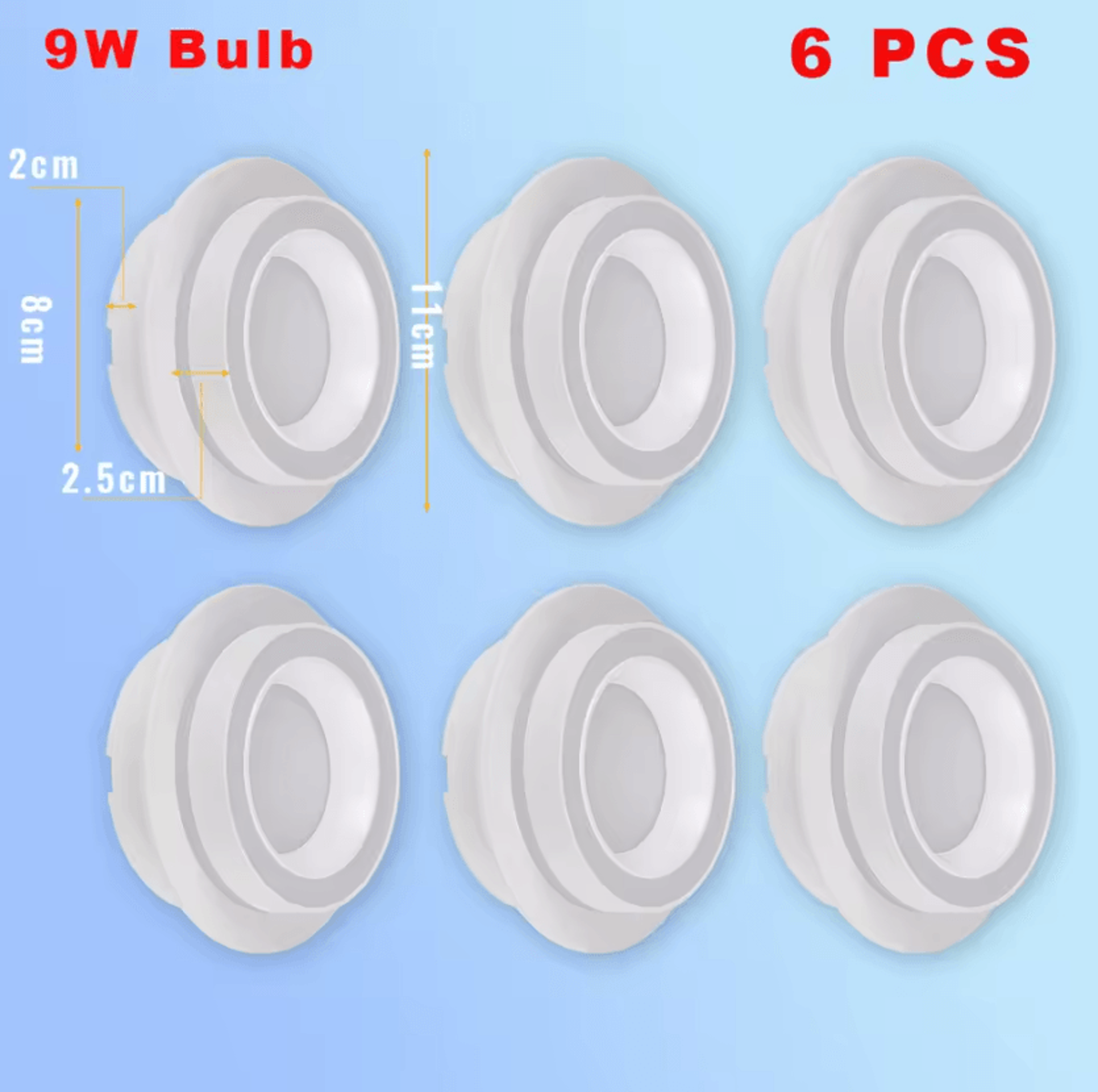 Round GX53 LED Recessed Downlight Tricolor Ceiling Spotlight For Bathroom And Indoor Lighting 10