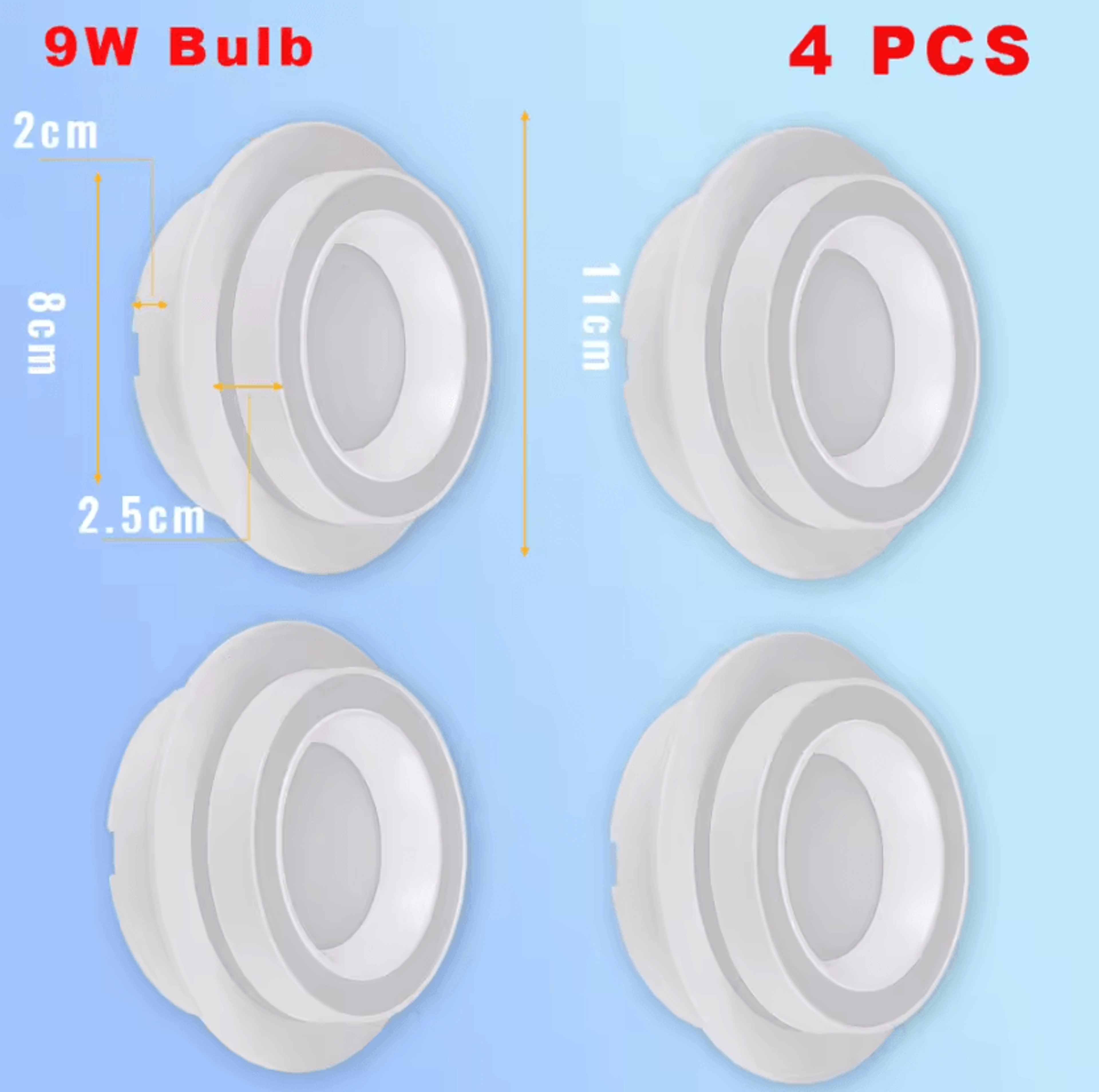 Round GX53 LED Recessed Downlight Tricolor Ceiling Spotlight For Bathroom And Indoor Lighting 9