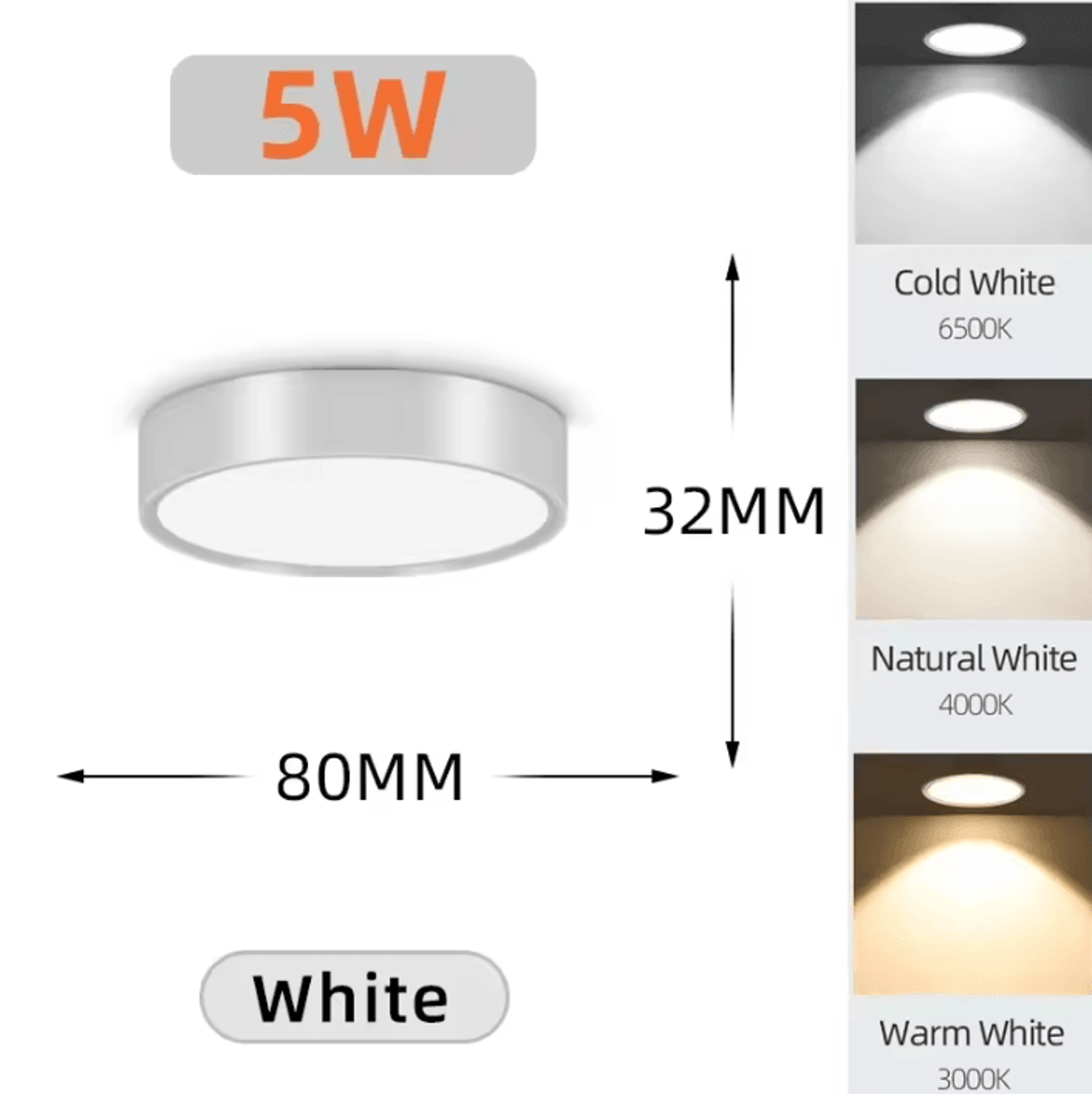 15W 25W Tricolor LED Ceiling Spotlight Surface Mounted Downlight For Kitchen Entrance And Indoor Li 11