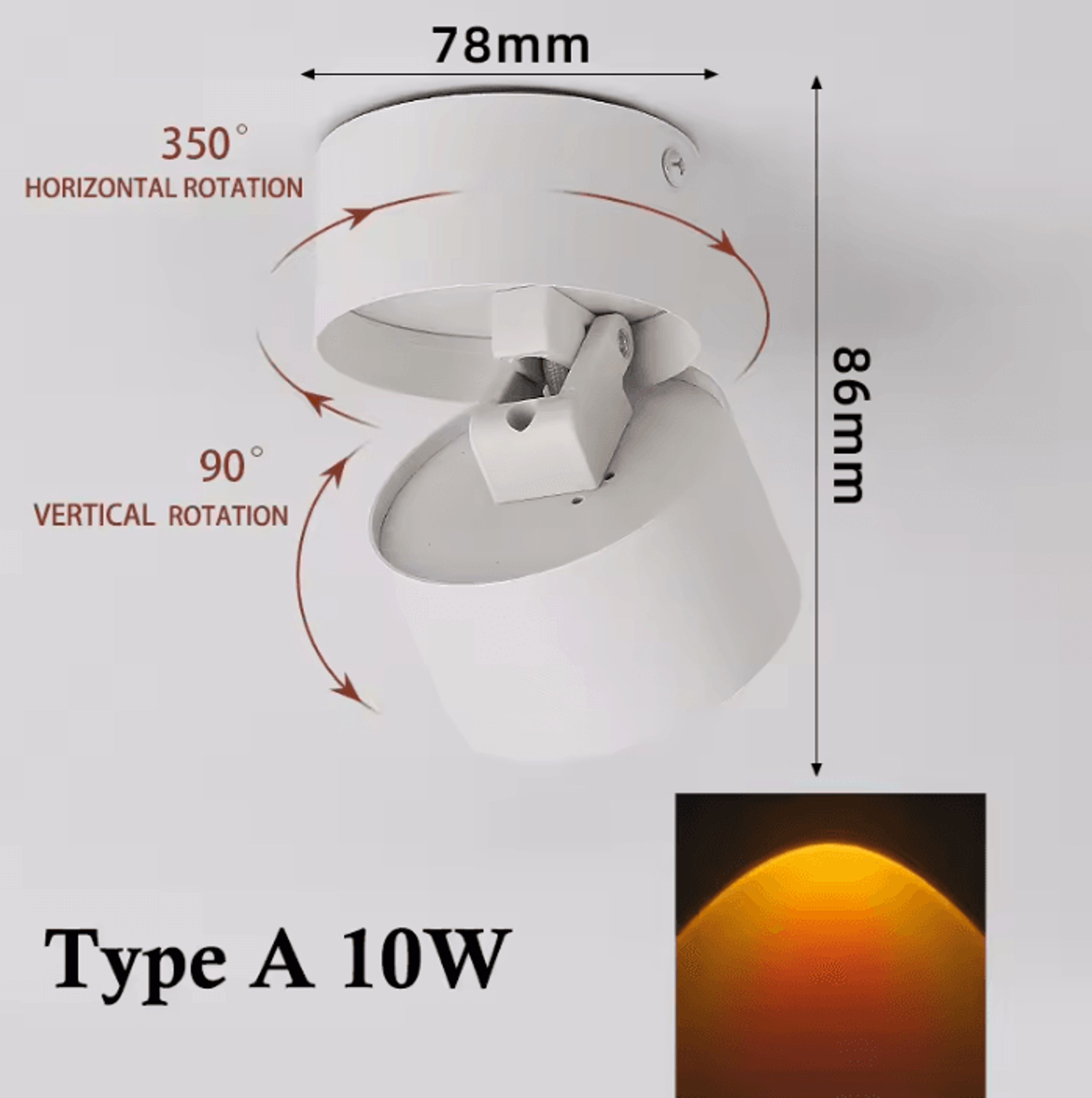 LED Sunset Projector Downlight Decorative Ceiling Spotlight For Bedroom And Ambient Home Lighting 5