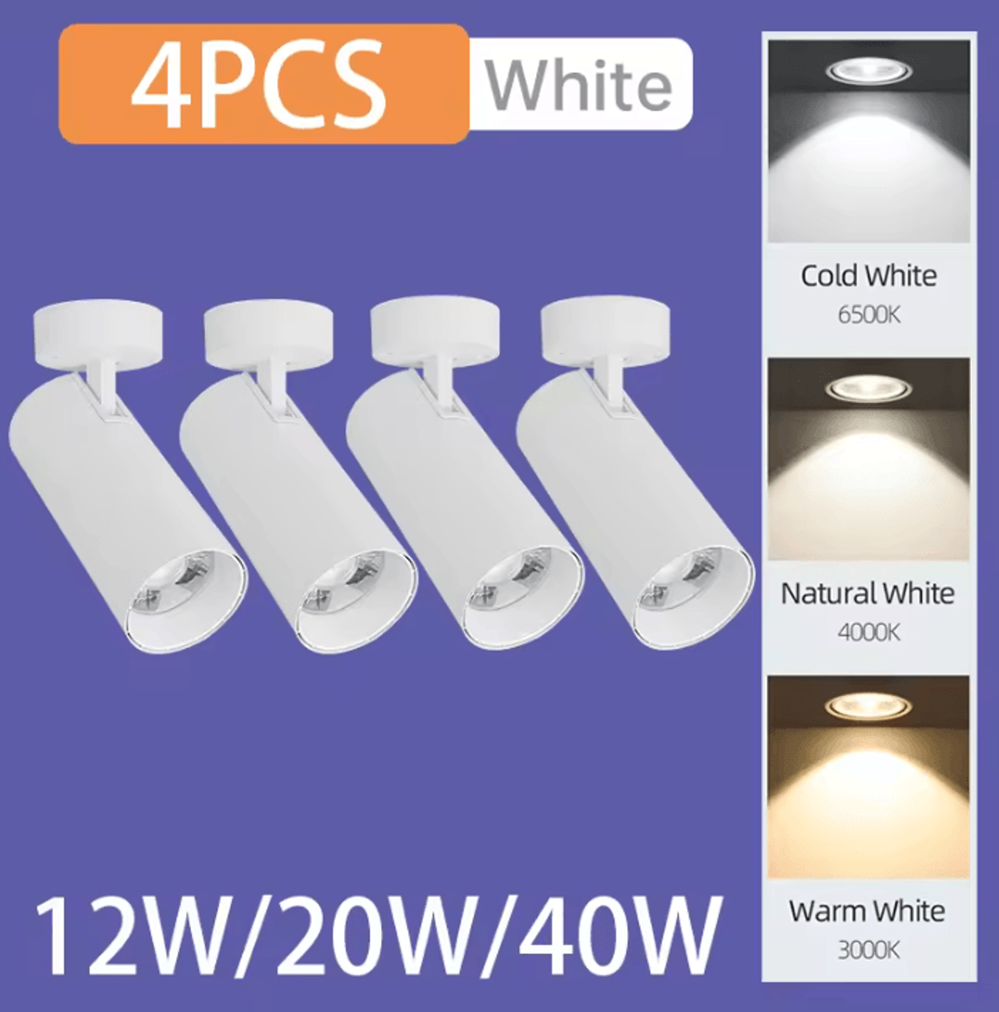 Tricolor LED Surface Mounted Ceiling Spotlight 85265V Modern Downlight For Living Room Bedroom And  4