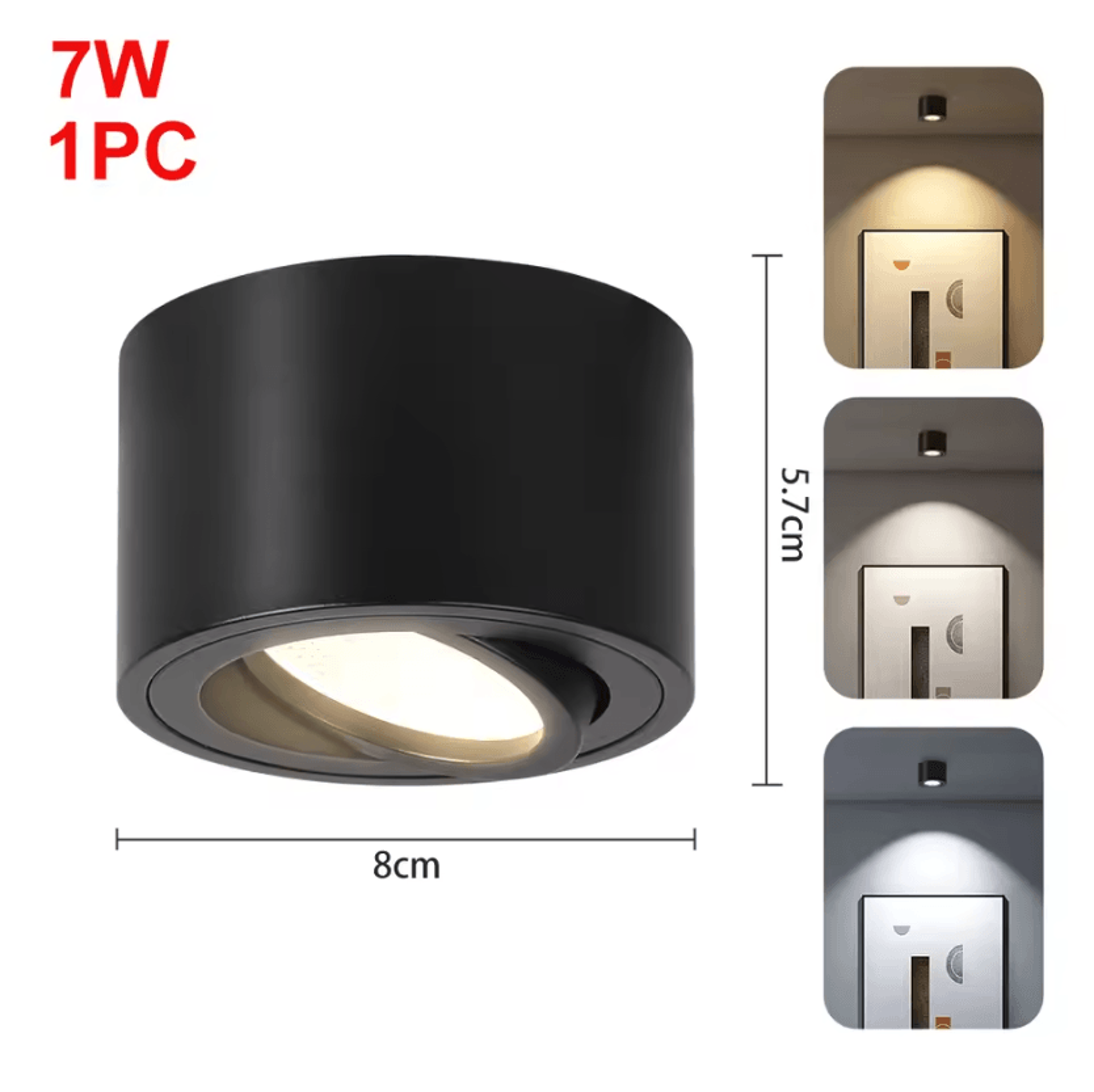 Adjustable Dimmable LED Ceiling Downlight Modern Surface Mounted Spotlight For Indoor Home Lighting 5