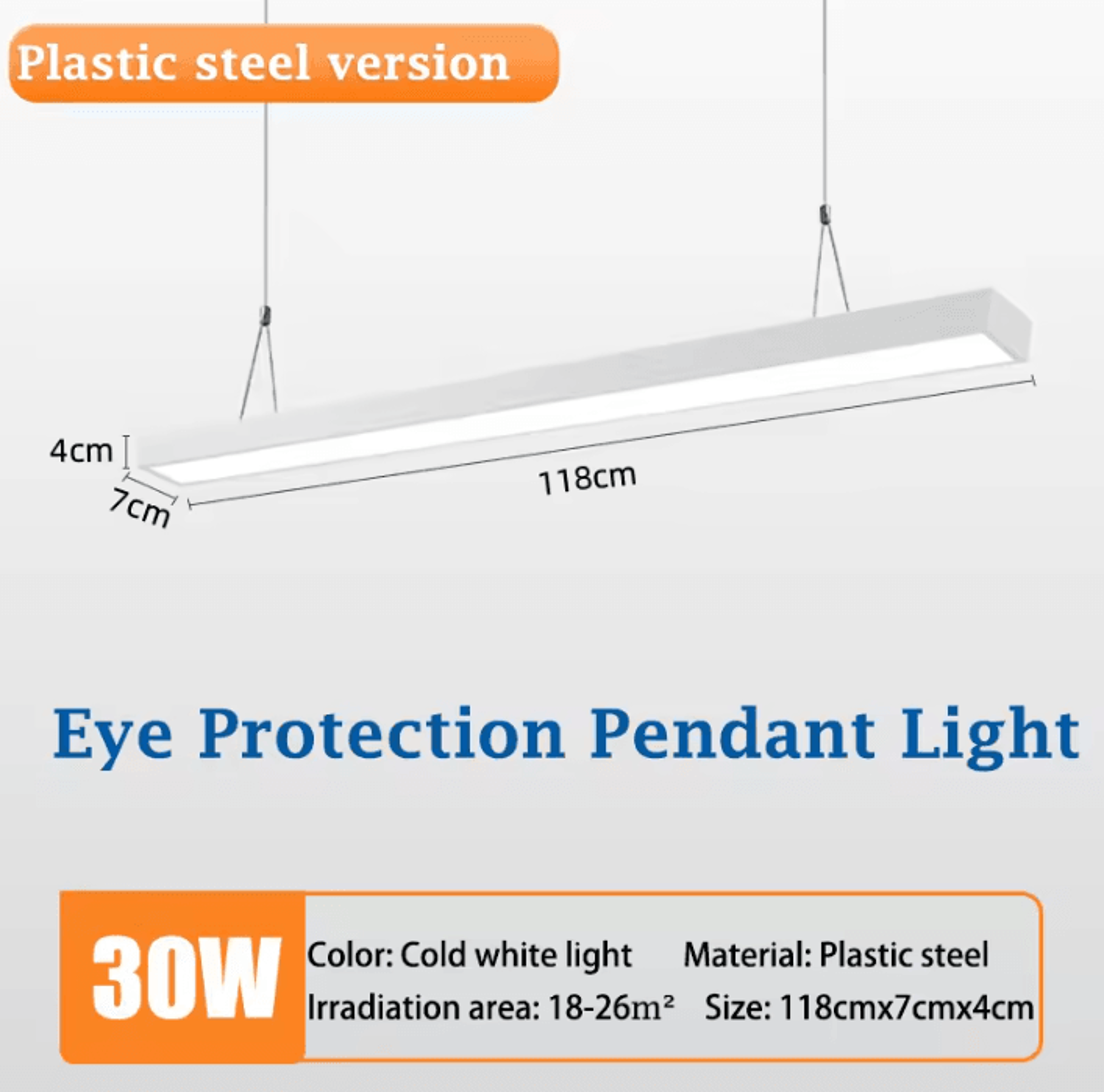 Modern 120CM LED Pendant Bar Light 185265V Linear Hanging Chandelier For Dining Room Office And Sto 7