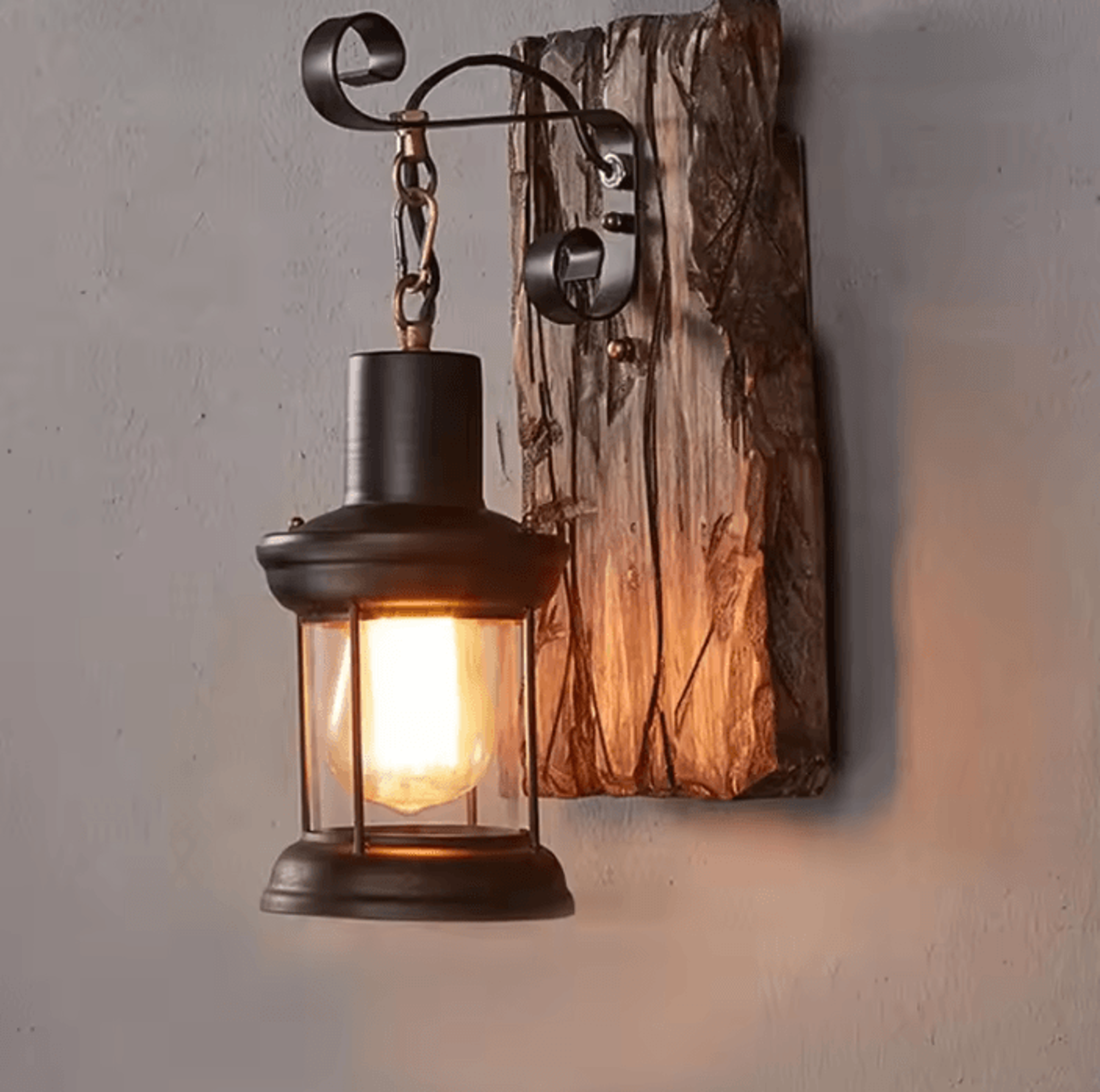 antique industrial wood wall sconce rustic iron metal wall lamp for bar loft and corridor