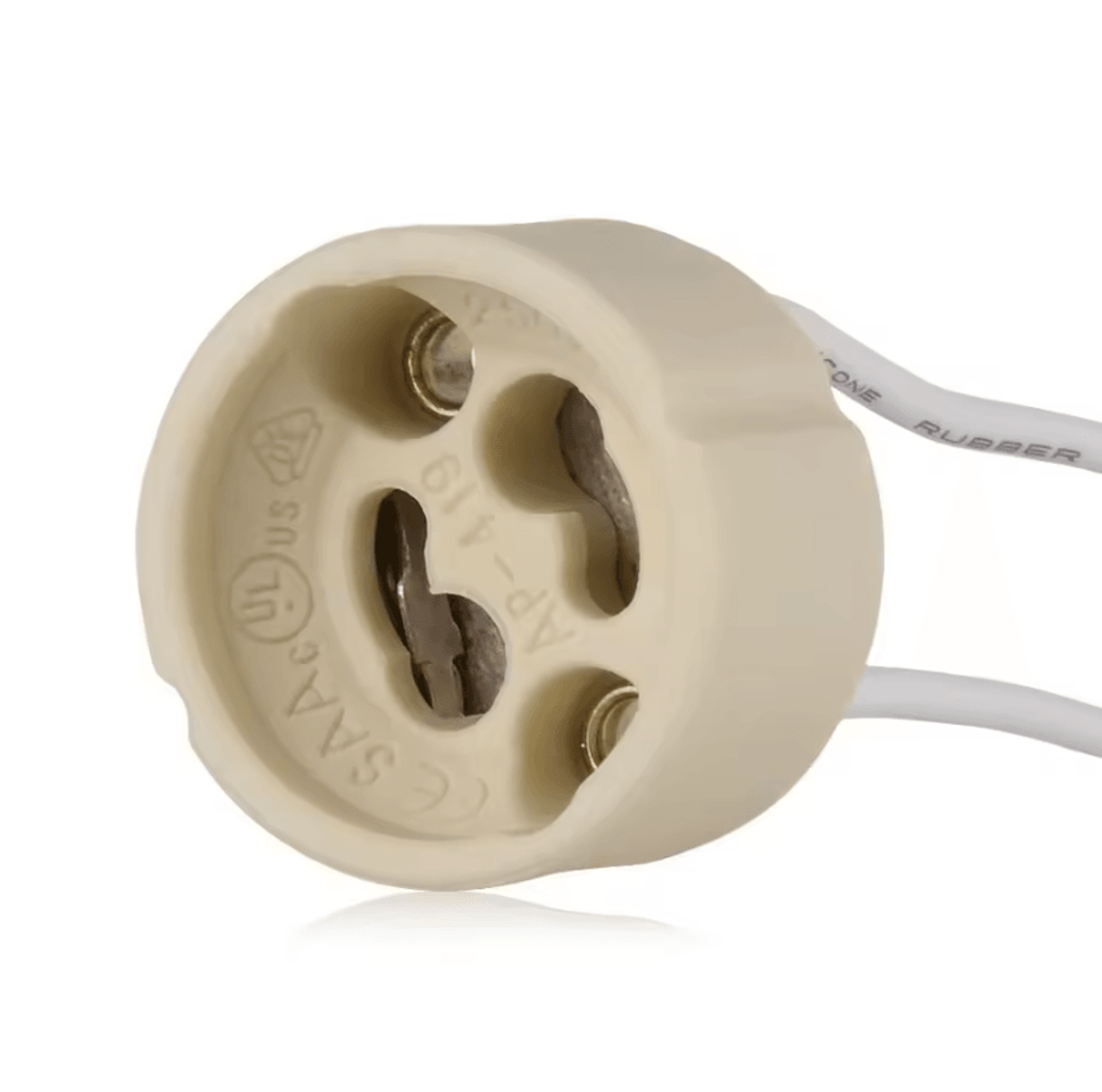 GU10 Ceramic LED Bulb Holders 1050PCS HeatResistant Lamp Sockets With Silicone Wires 2