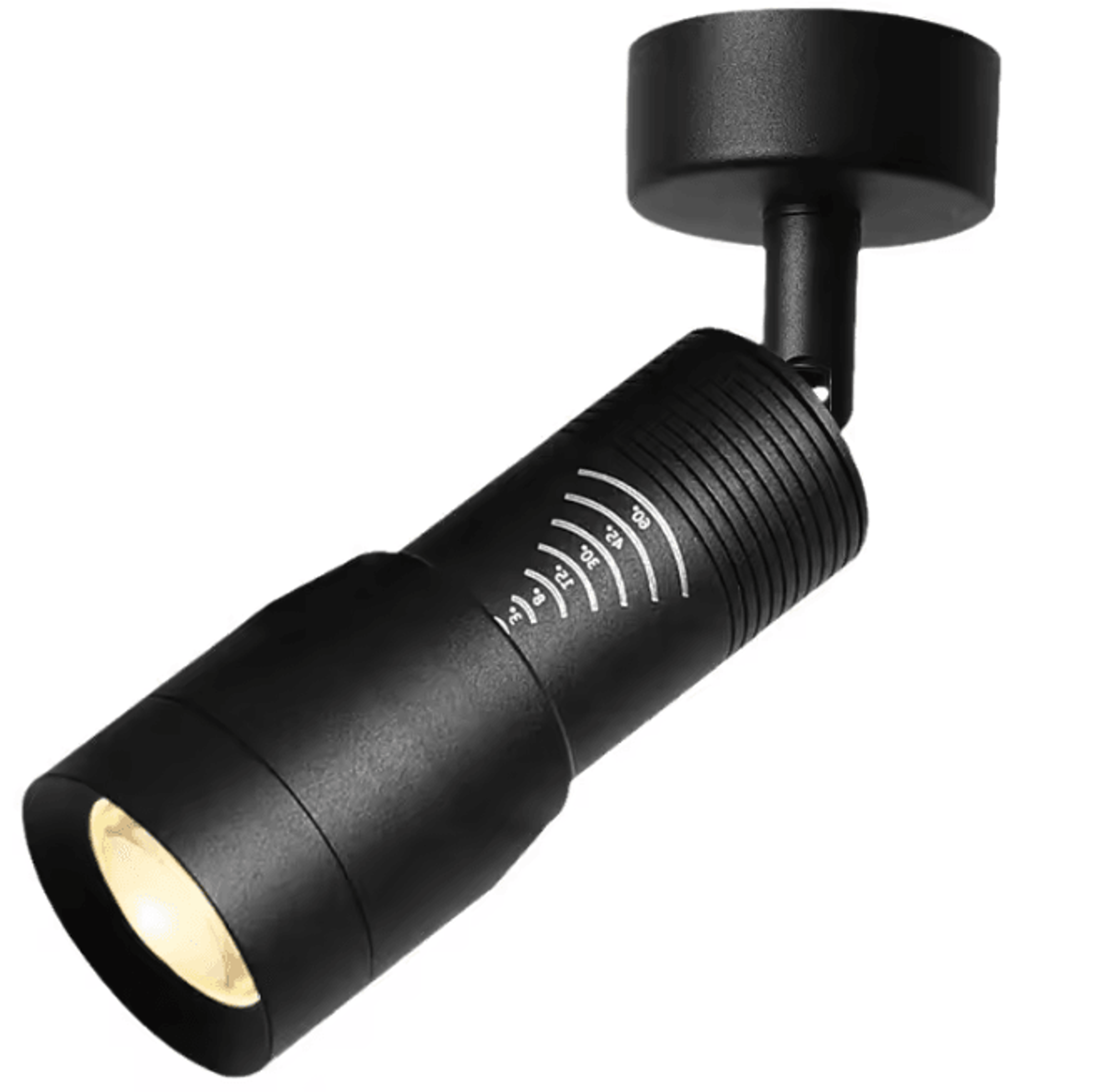 7w zoomable led ceiling spotlight adjustable 5-60 degree beam angle surface mounted focus light