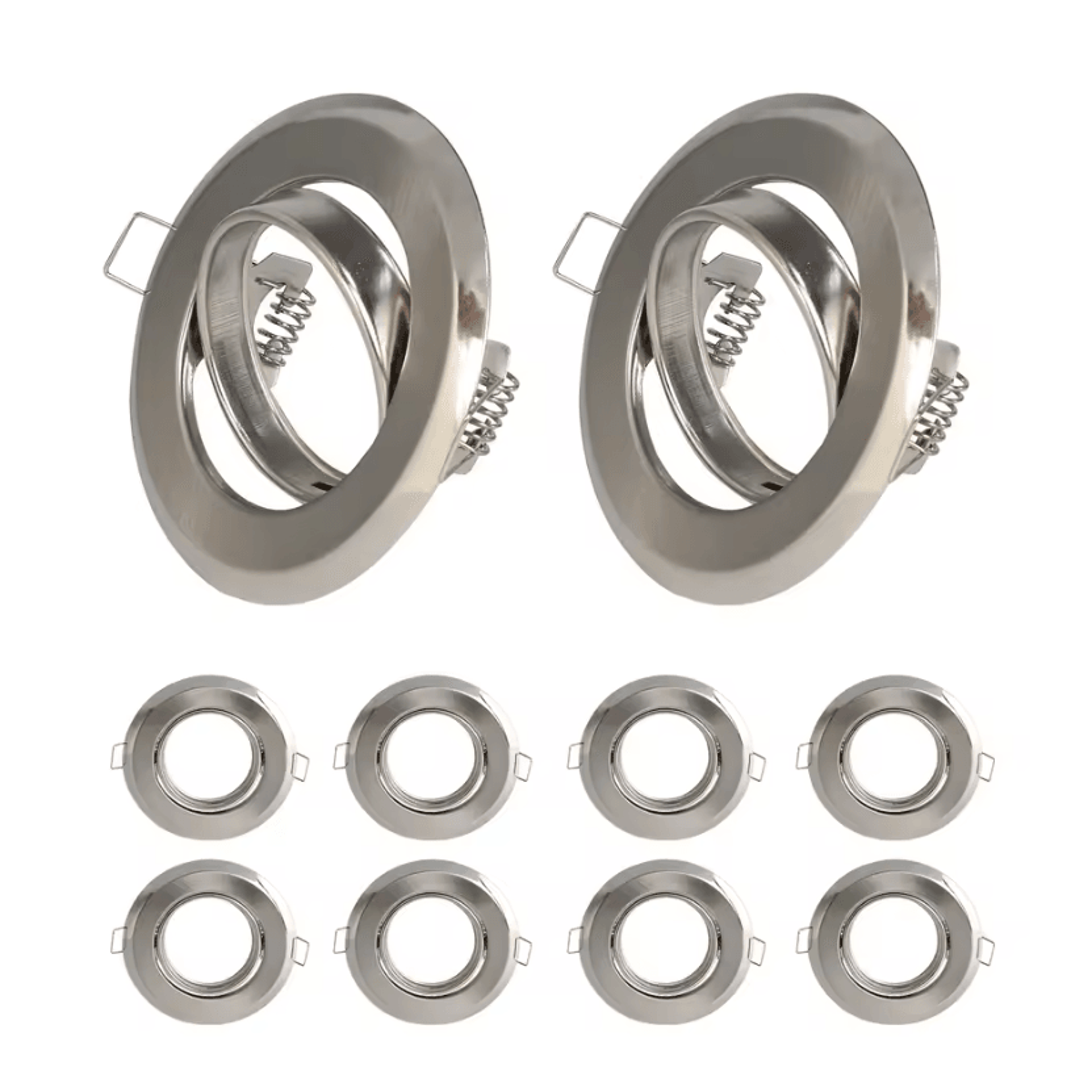 10PCS Single Ring Recessed Ceiling Downlight Frames GU10 MR16 LED Spotlight Holders 5