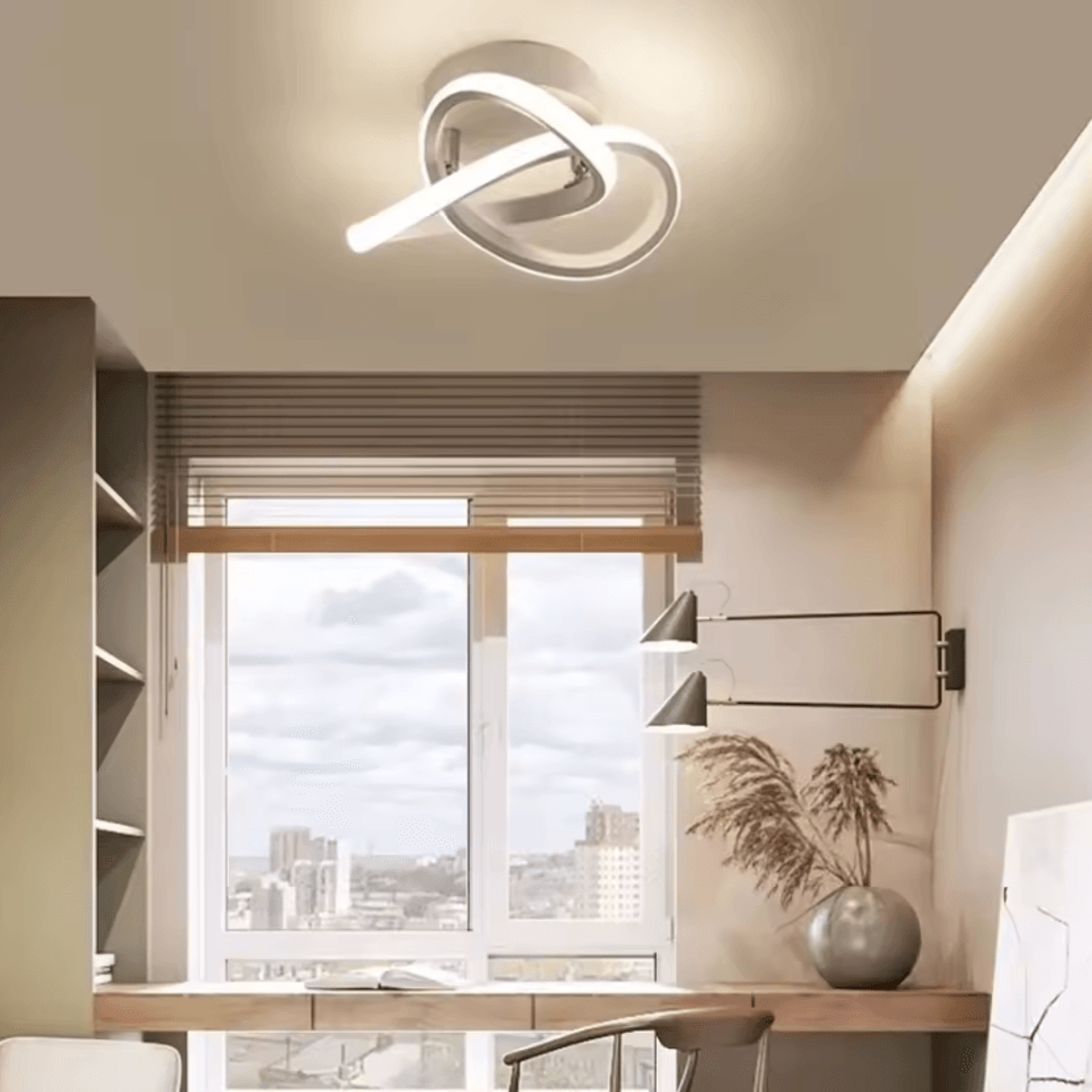Modern Round LED Ceiling Light Minimalist Indoor Lamp For Kitchen Bedroom And Living Room 2