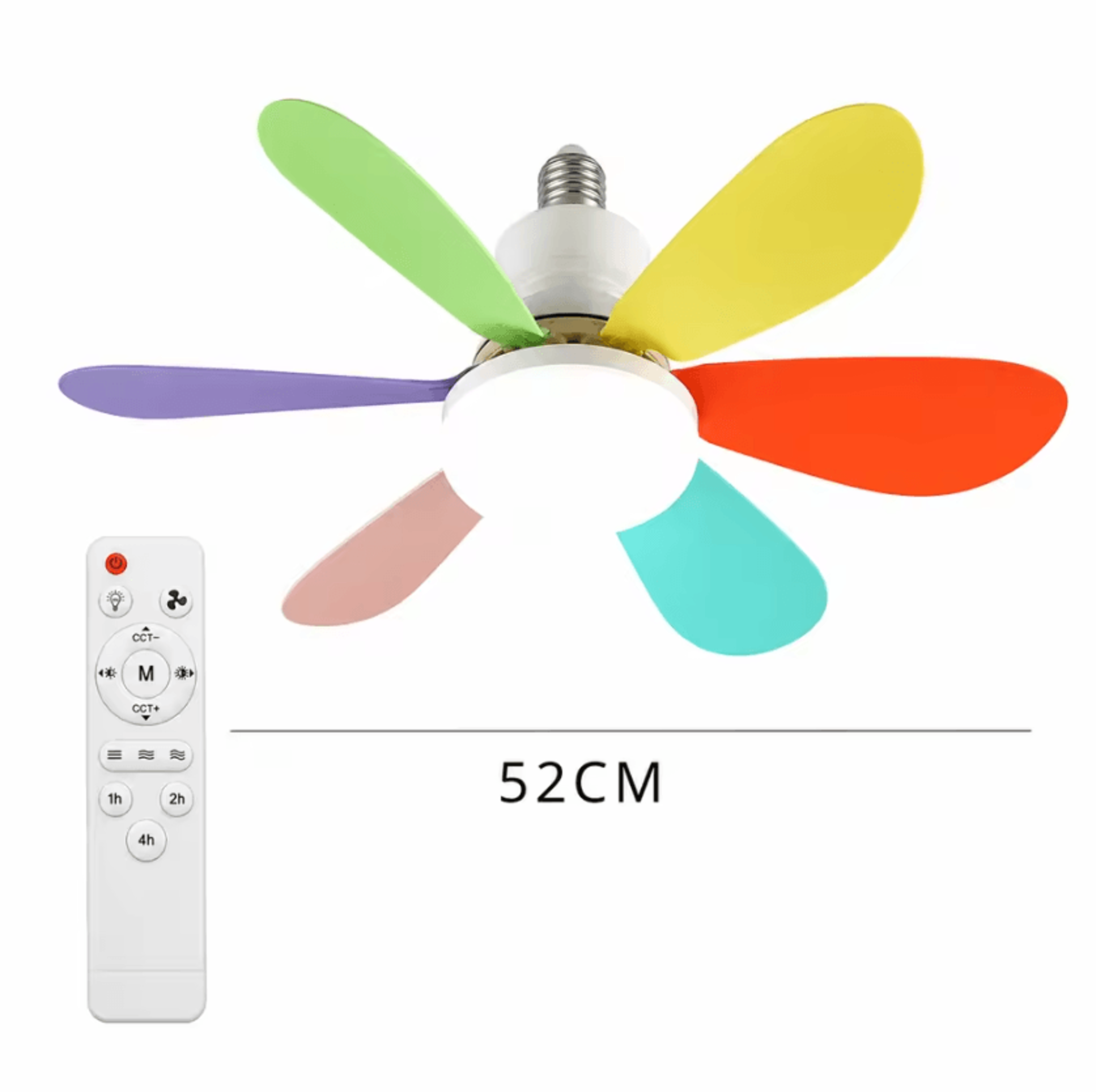JOYINLED 6Blade LED Ceiling Fan Light 30W 40W Dimmable E27 Lamp With Remote Control 5