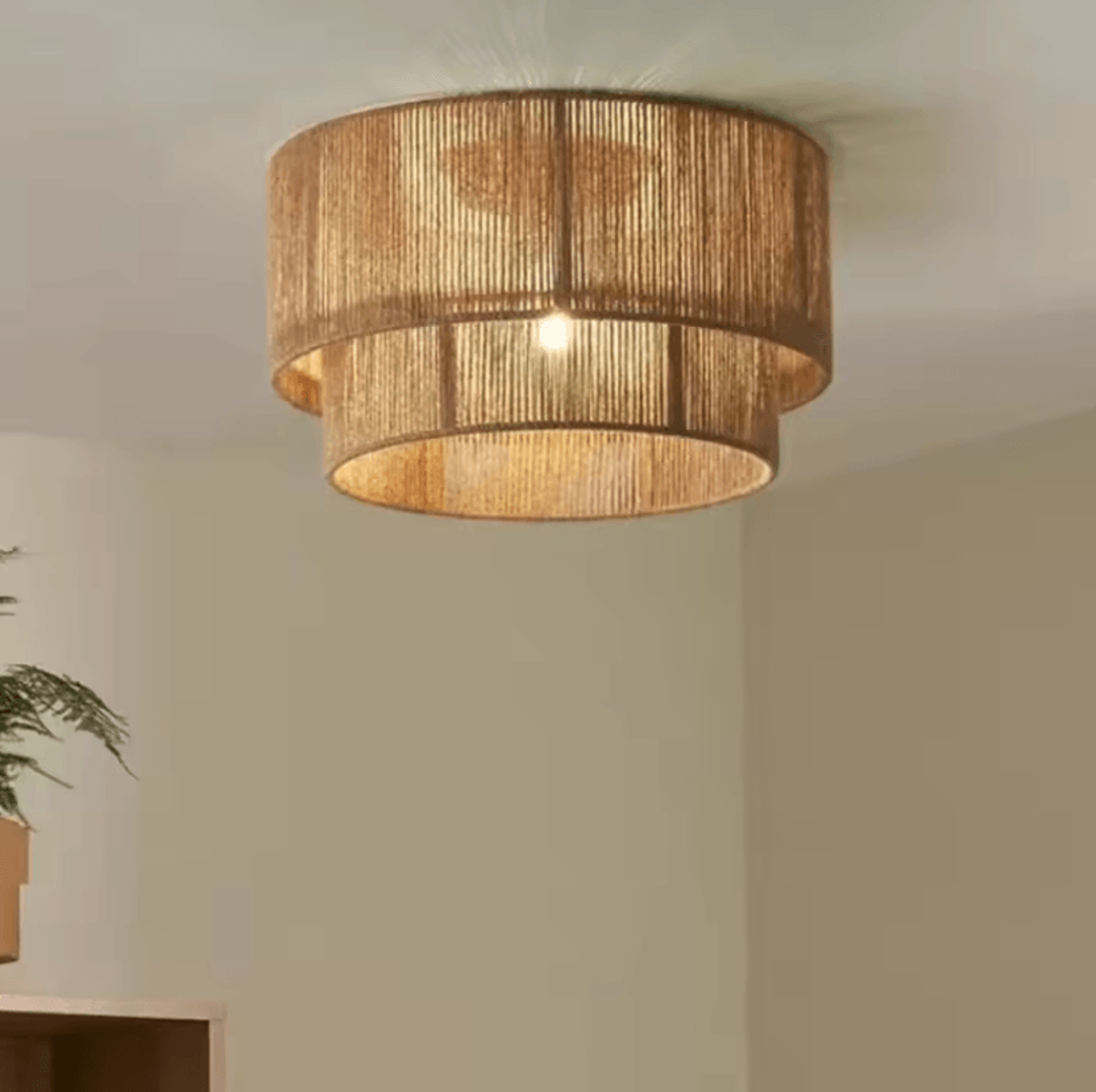 45CM Japanese Hemp Rope Pendant Light E27 Rustic Hanging Lamp For Kitchen Island And Coffee Bar 1