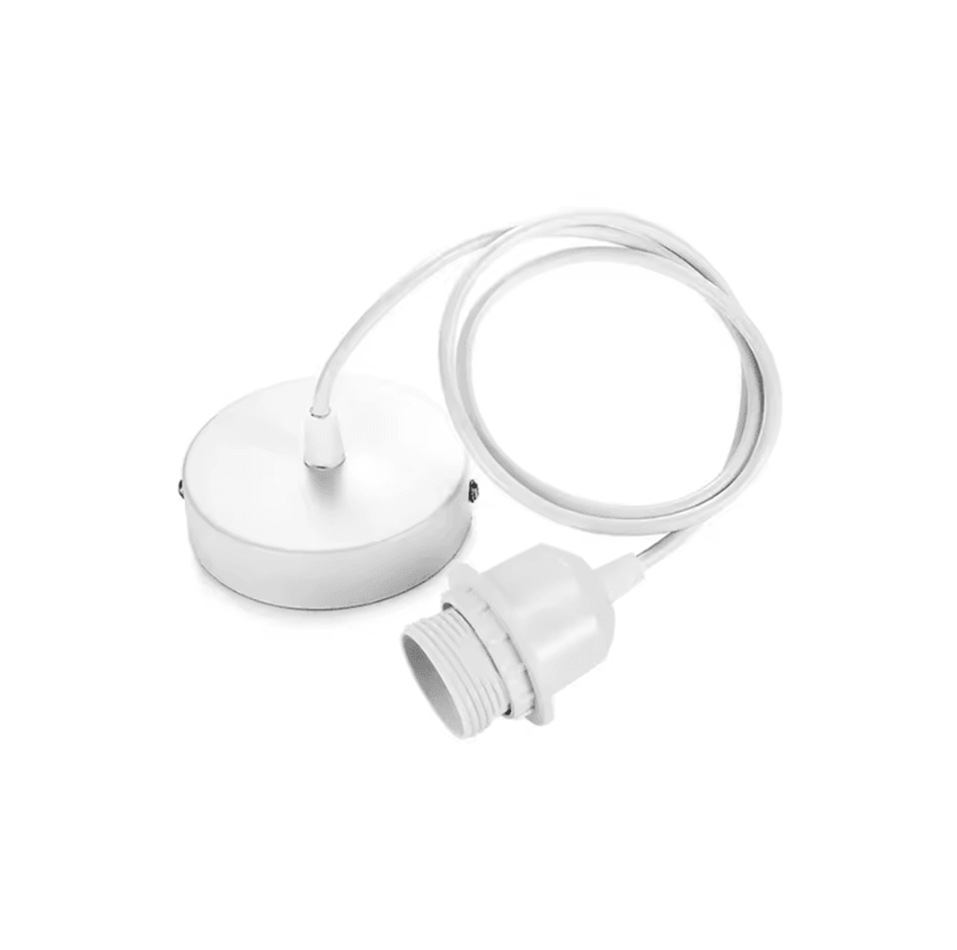 Nordic Vintage E27 Pendant Lamp Holder With 15M Cable Half Threaded Ceiling Socket Black White Gold 5
