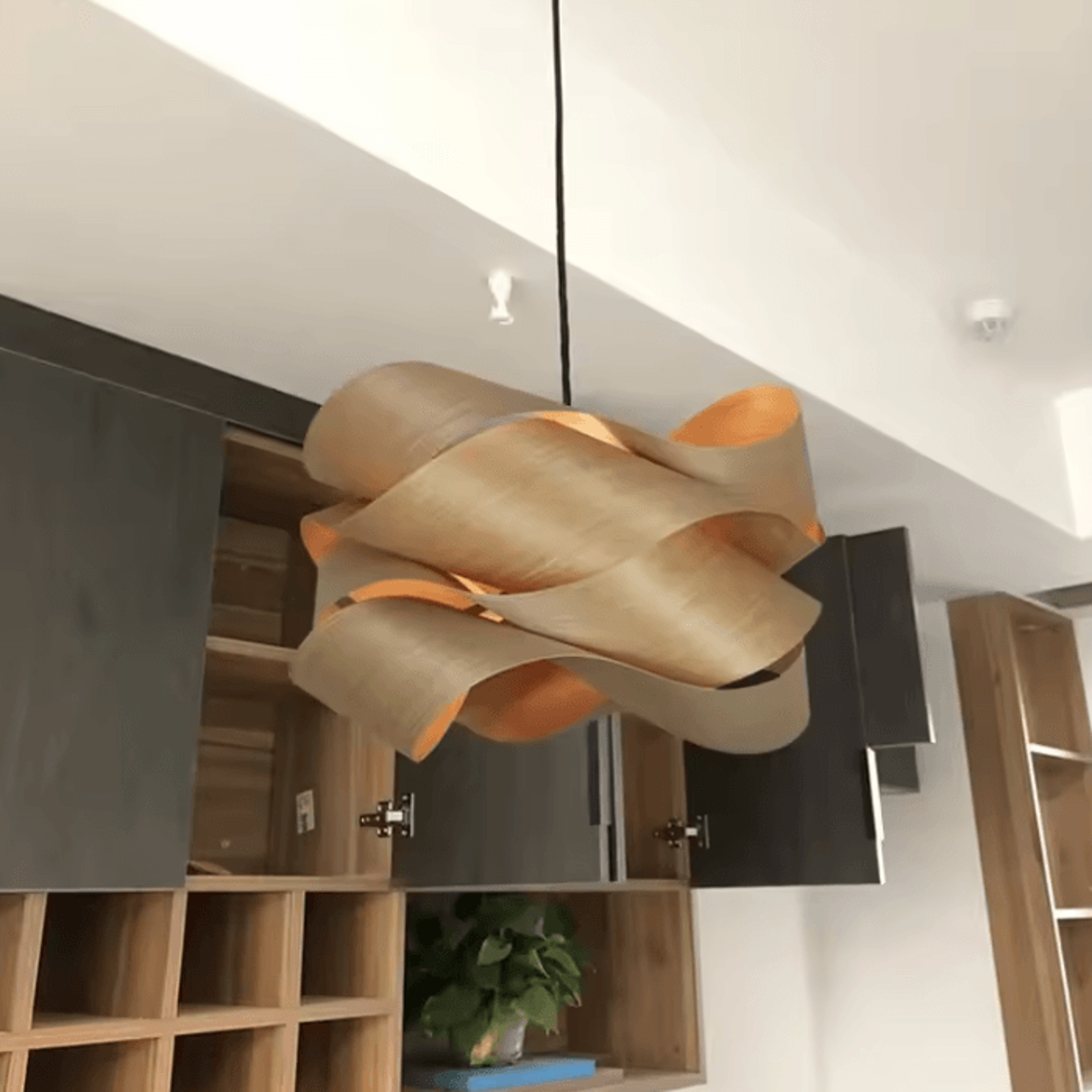 Southeast Asian Wooden Pendant Light Modern Minimalist LED Hanging Chandelier For Bedroom And Resta 1