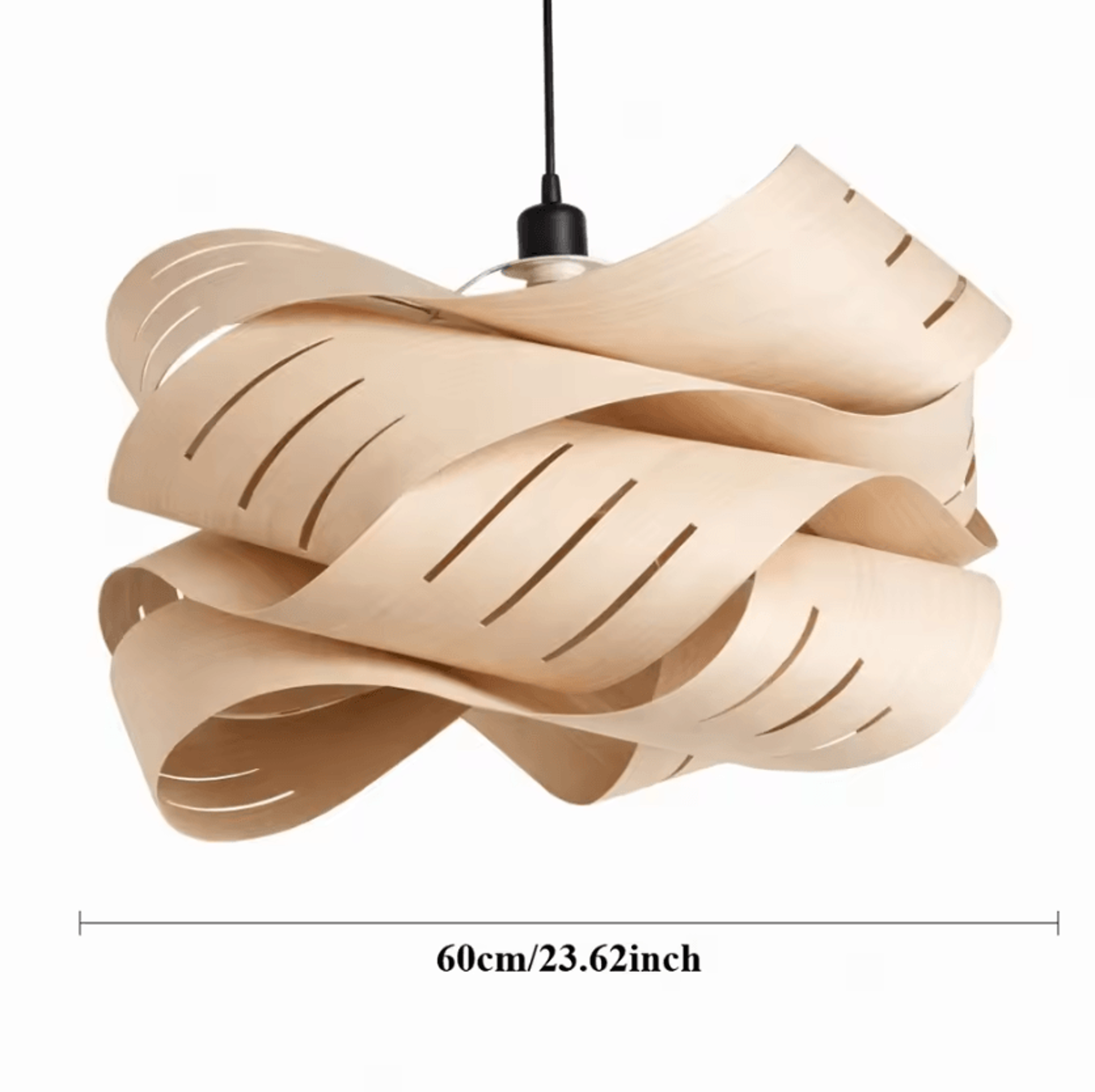 Southeast Asian Wooden Pendant Light Modern Minimalist LED Hanging Chandelier For Bedroom And Resta 5
