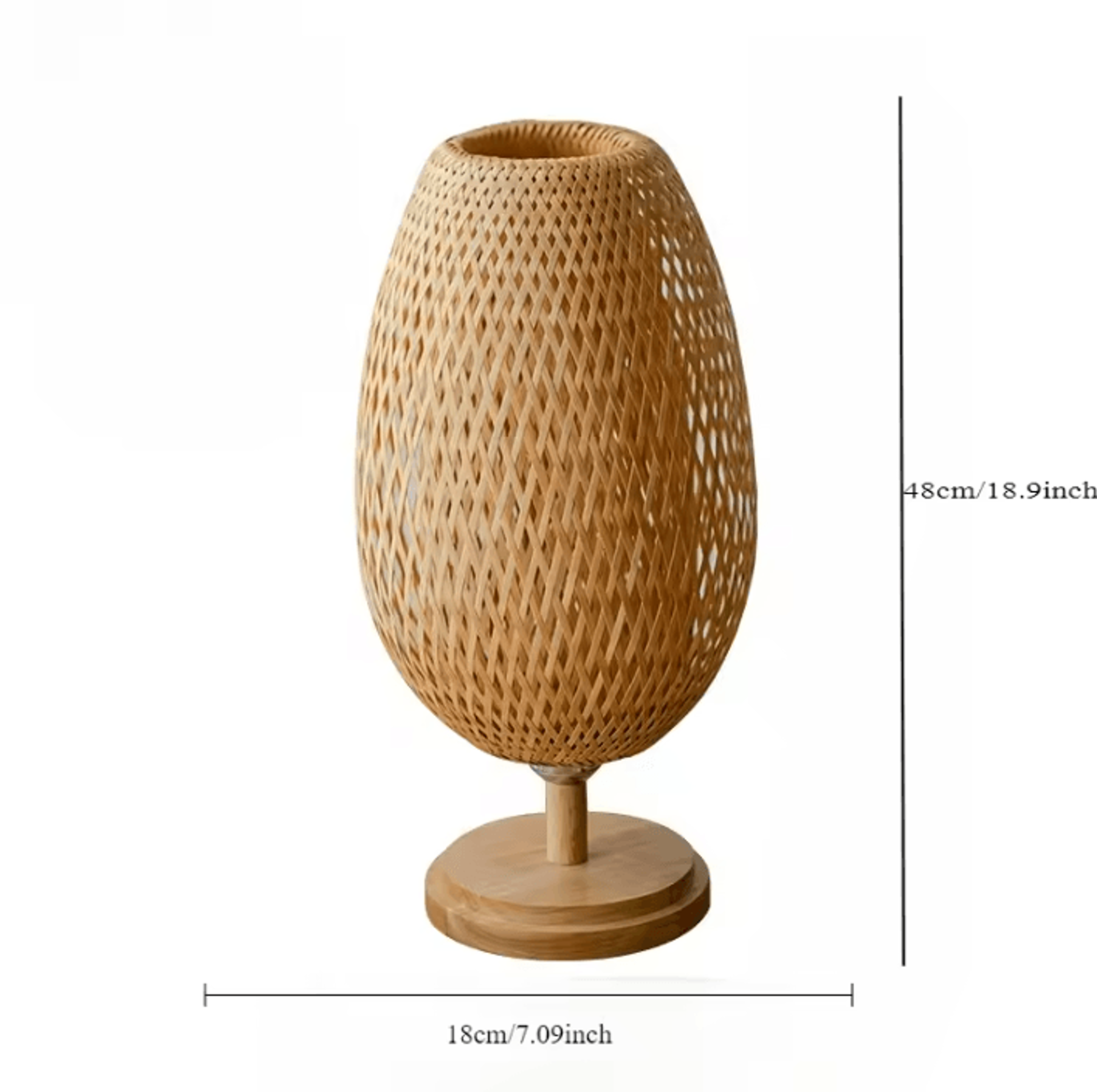 Japanese Zen Solid Wood Table Lamp Creative Bamboo Bedside Light For Bedroom And Home Decor 3