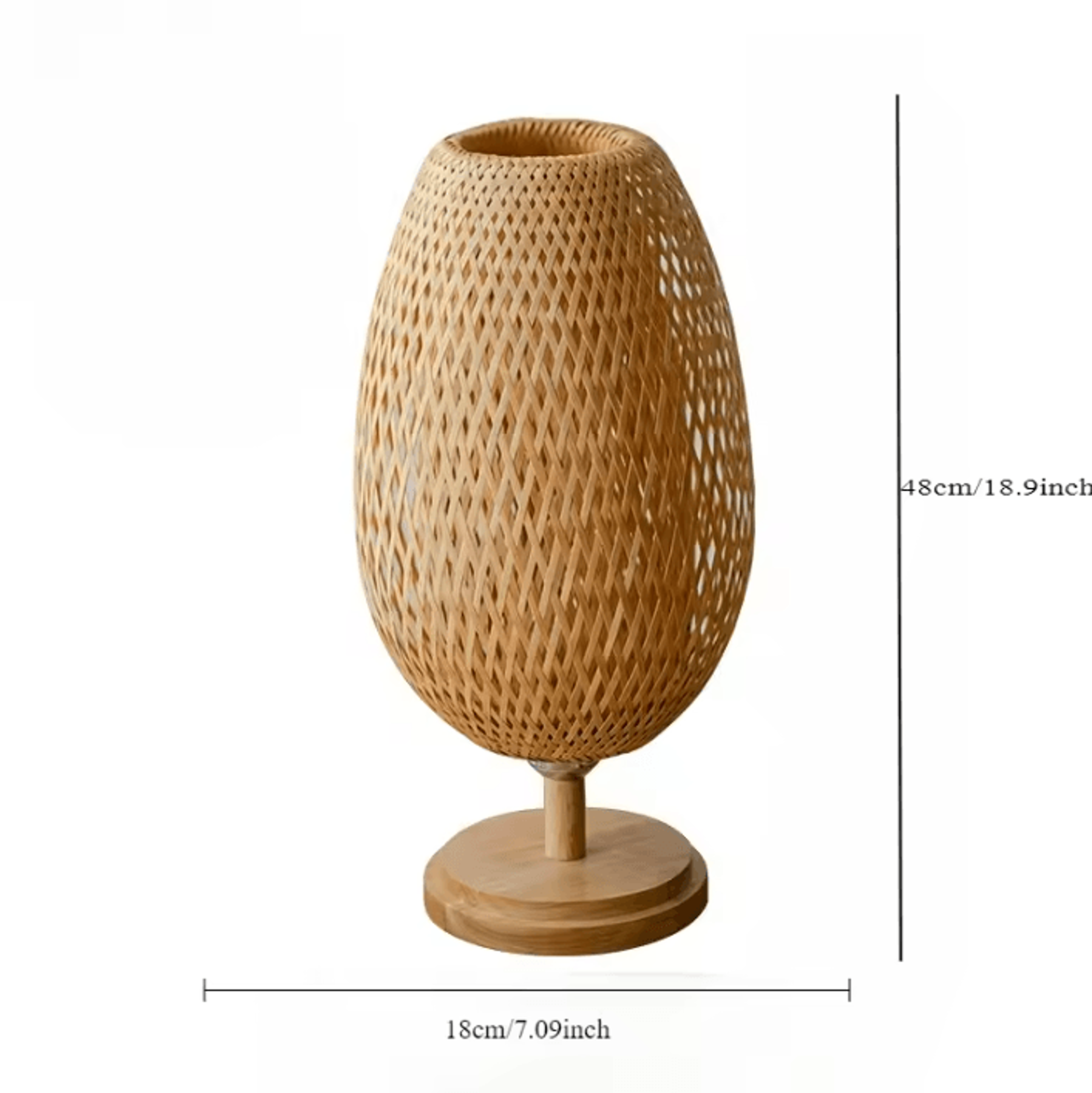 Japanese Zen Solid Wood Table Lamp Creative Bamboo Bedside Light For Bedroom And Home Decor 4