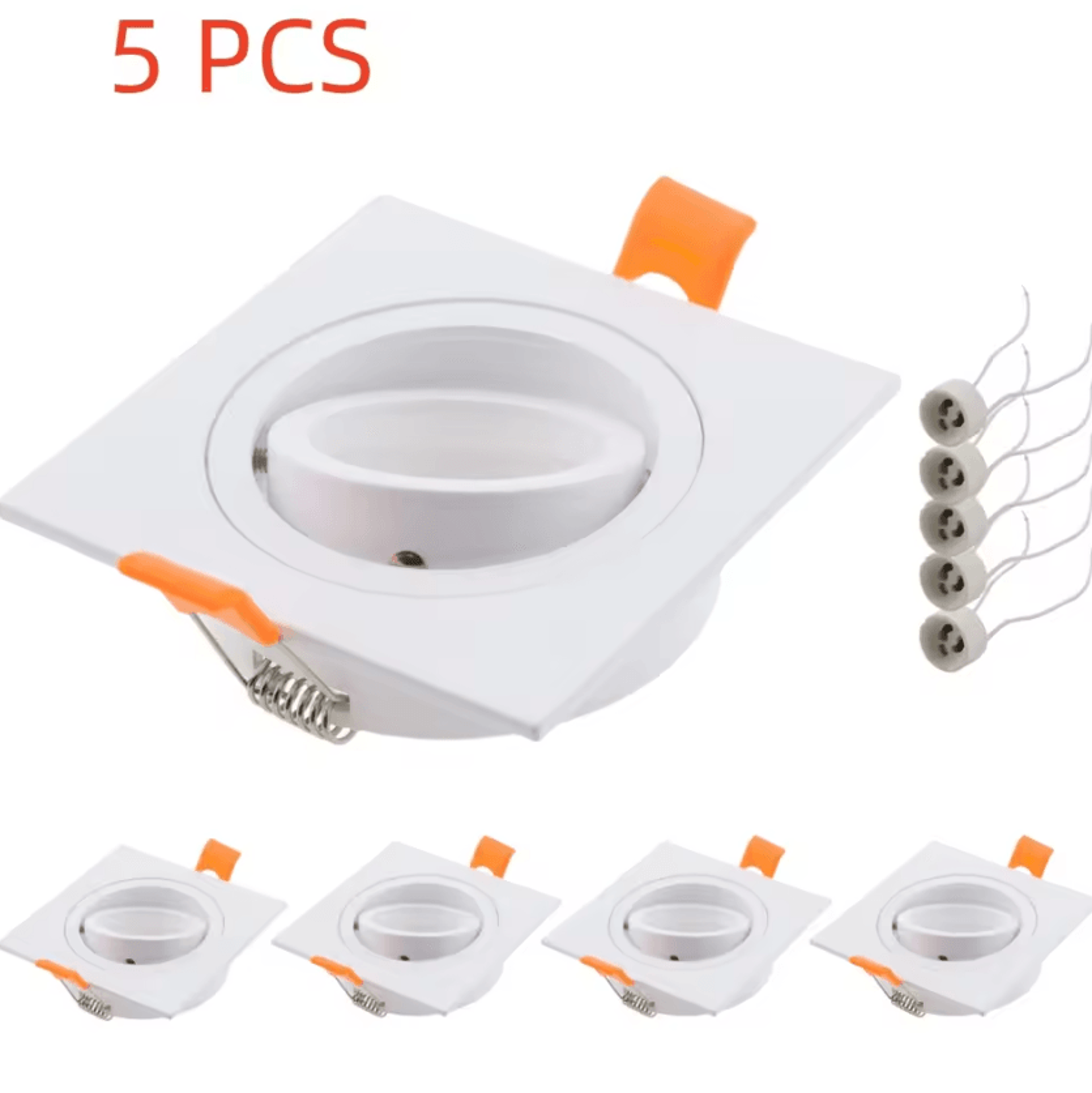 5PCS GU10 Recessed Ceiling Downlight Fixtures LED Spotlight Holders For Kitchen And Living Room 4