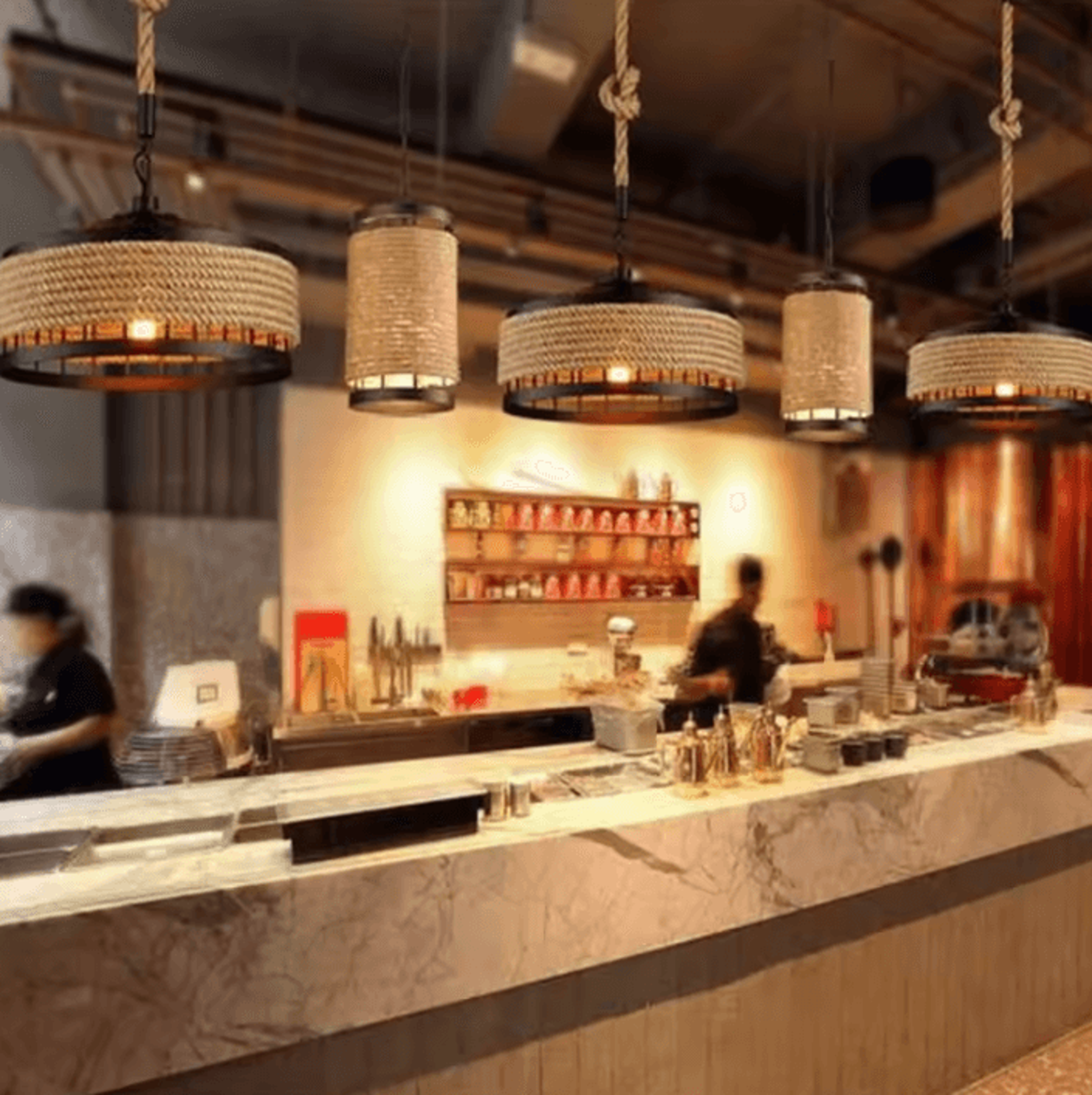 Nordic Handwoven Twine Pendant Light Vintage Industrial Hanging Chandelier 304050cm For Kitchen And 3