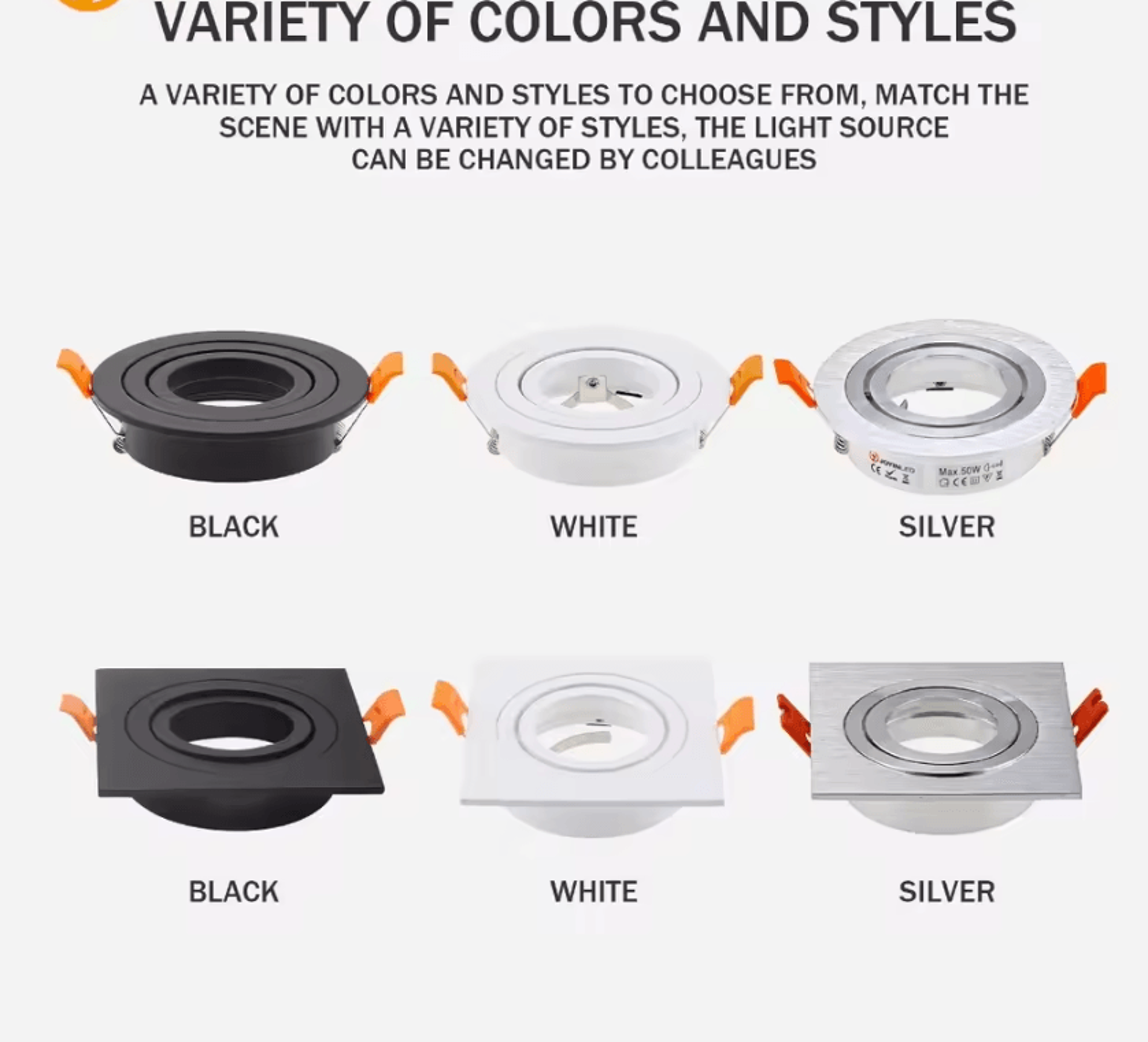 joyinled adjustable eyeball recessed spotlight frame gu10 mr16 ceiling downlight housing