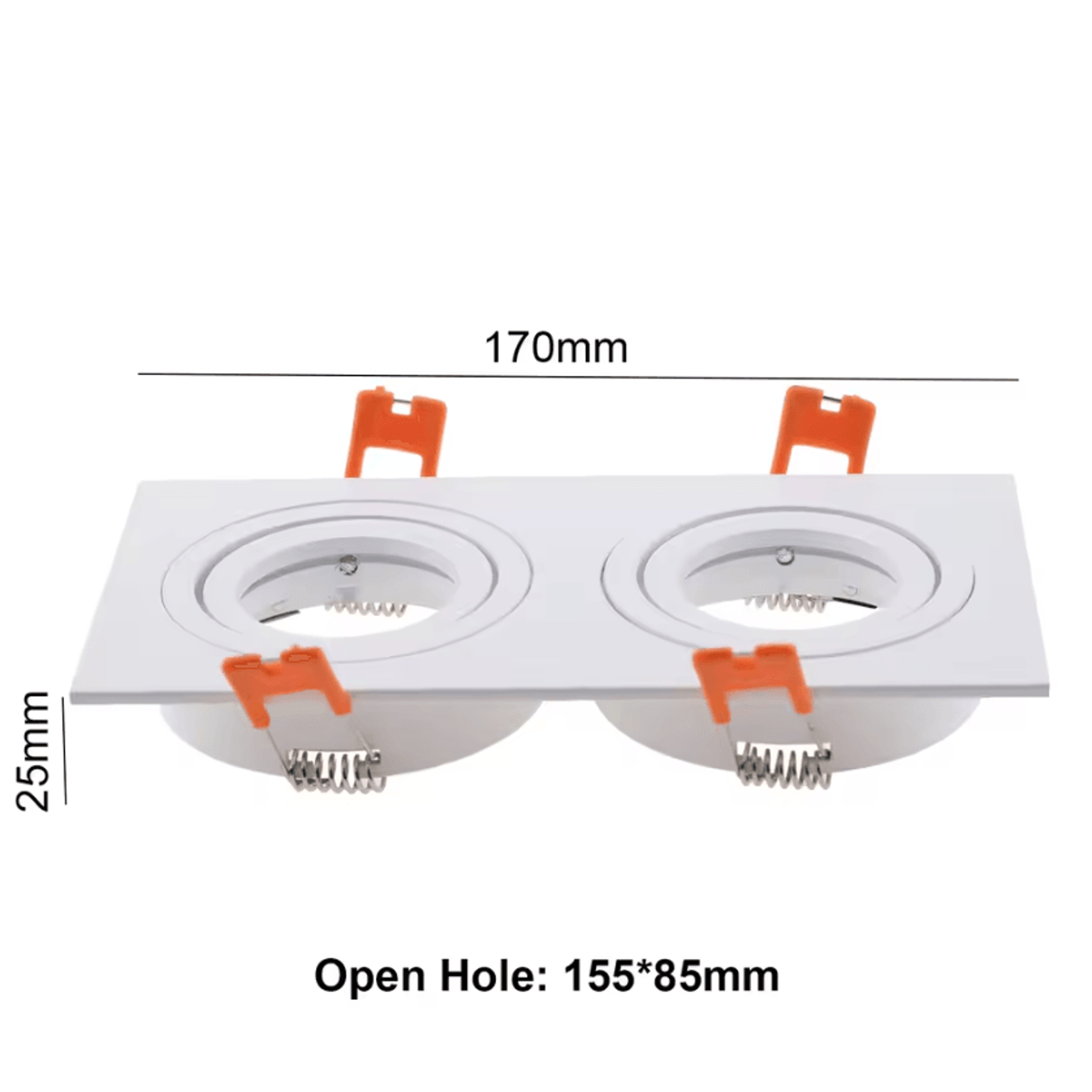 JOYINLED Adjustable Eyeball Recessed Spotlight Frame GU10 MR16 Ceiling Downlight Housing 8