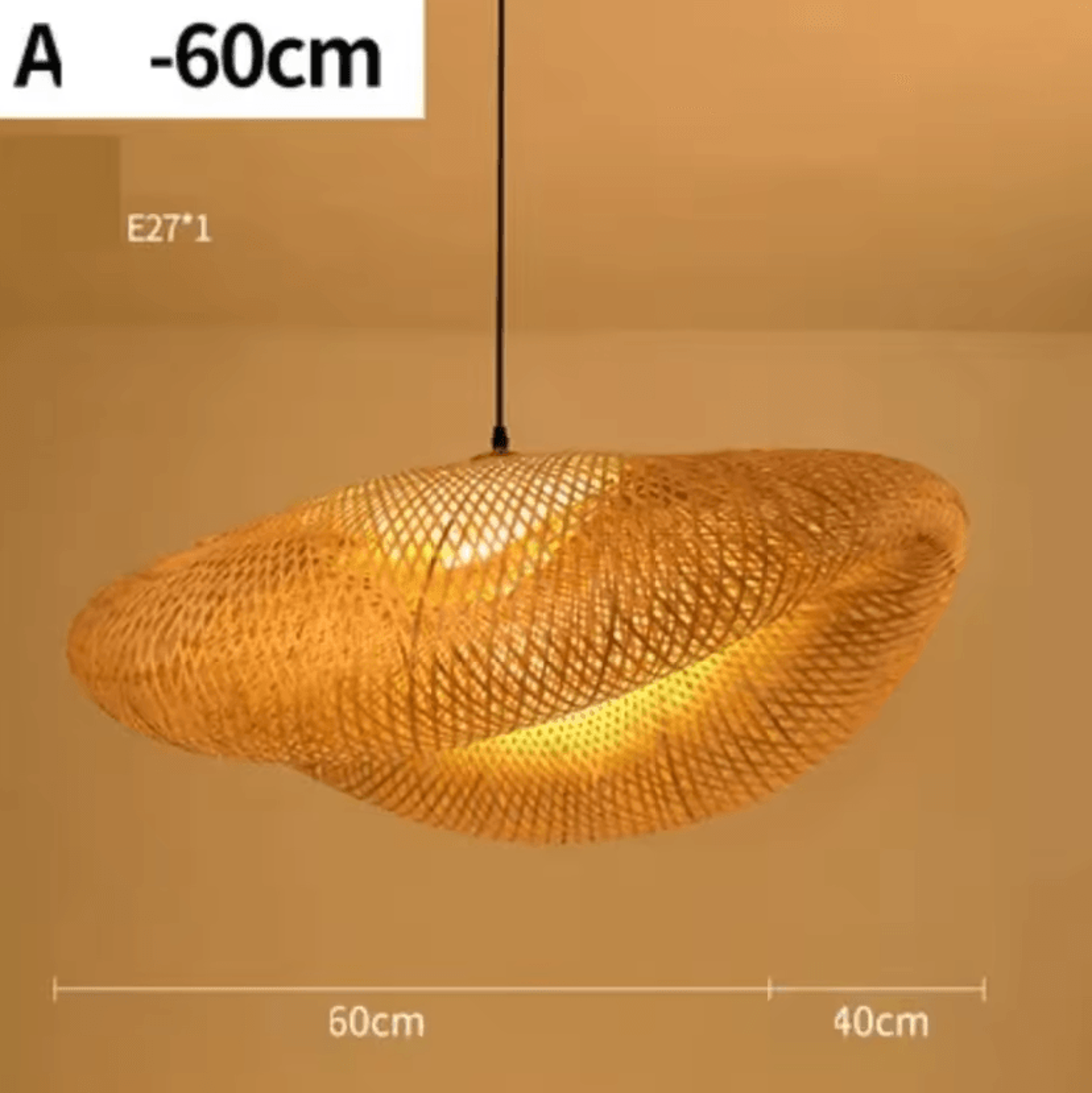 Vintage Handwoven Rattan Pendant Chandelier Chinese Style Hanging Ceiling Light For Bedroom And Res 2