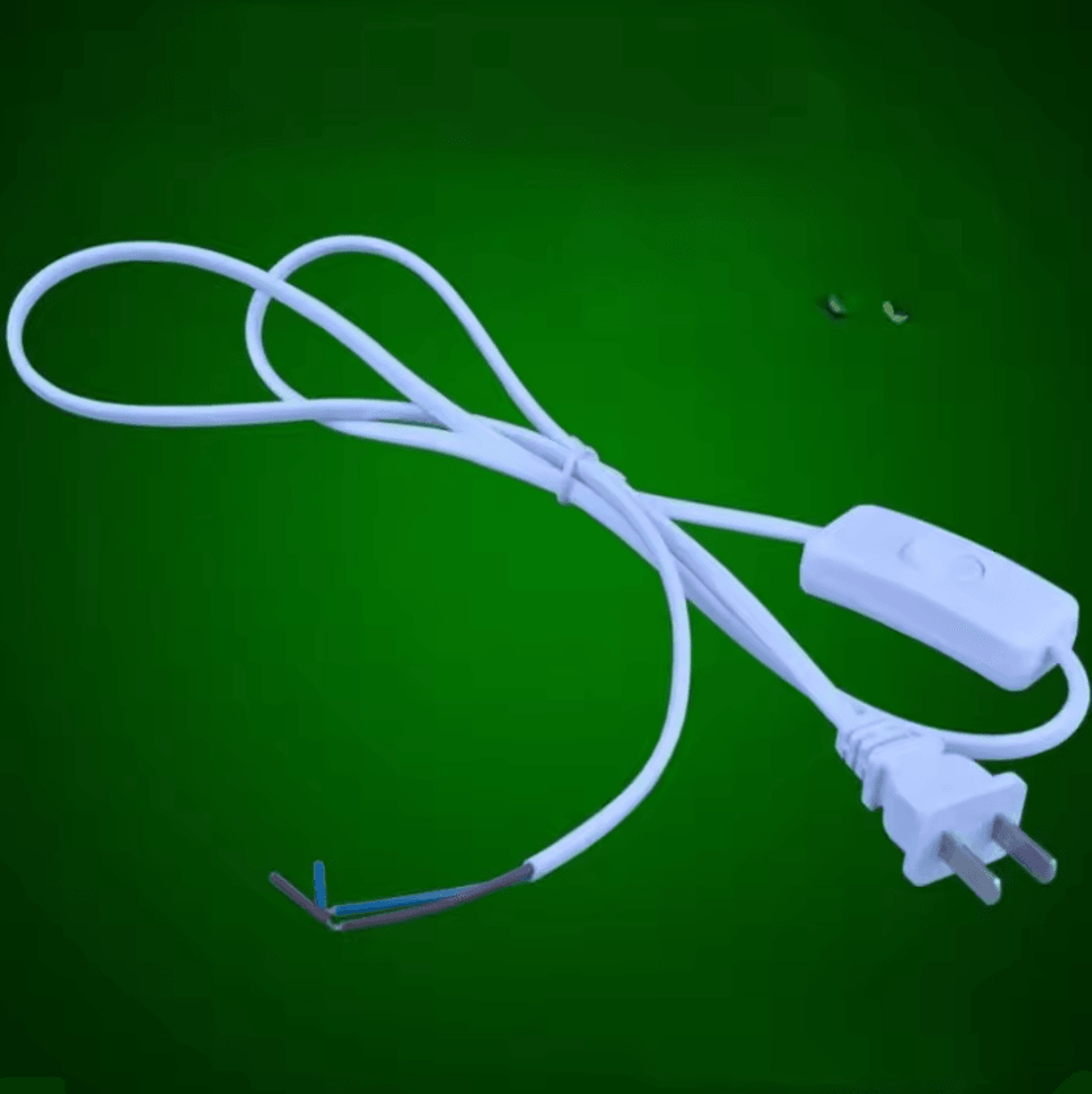 10PCS EU US Plug Lamp Power Cord With On Off Switch Black White Copper Wire Lighting Cable 2