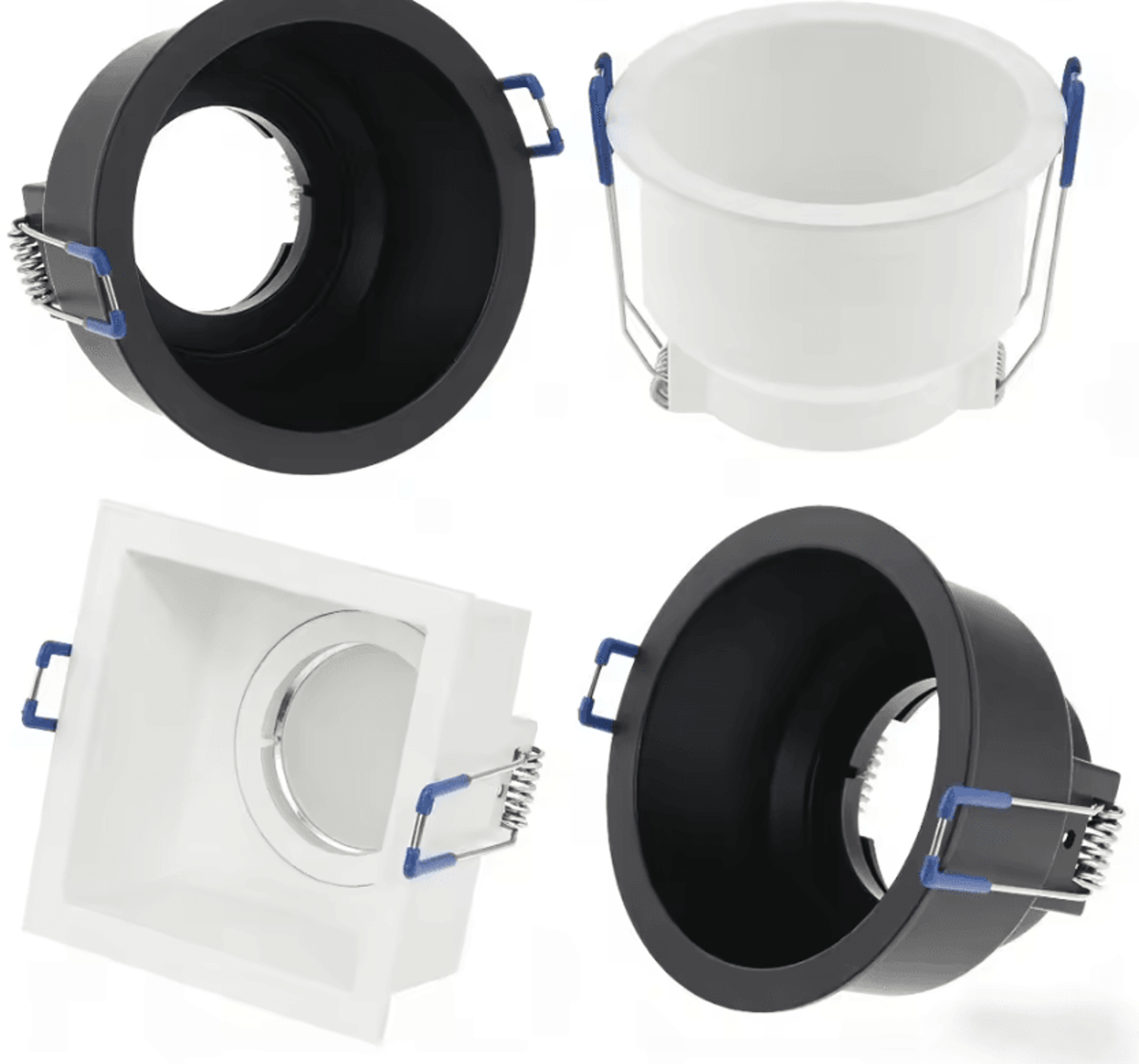 joyinled anti glare gu10 recessed downlight frame zinc alloy ceiling spotlight housing 80mm cutout