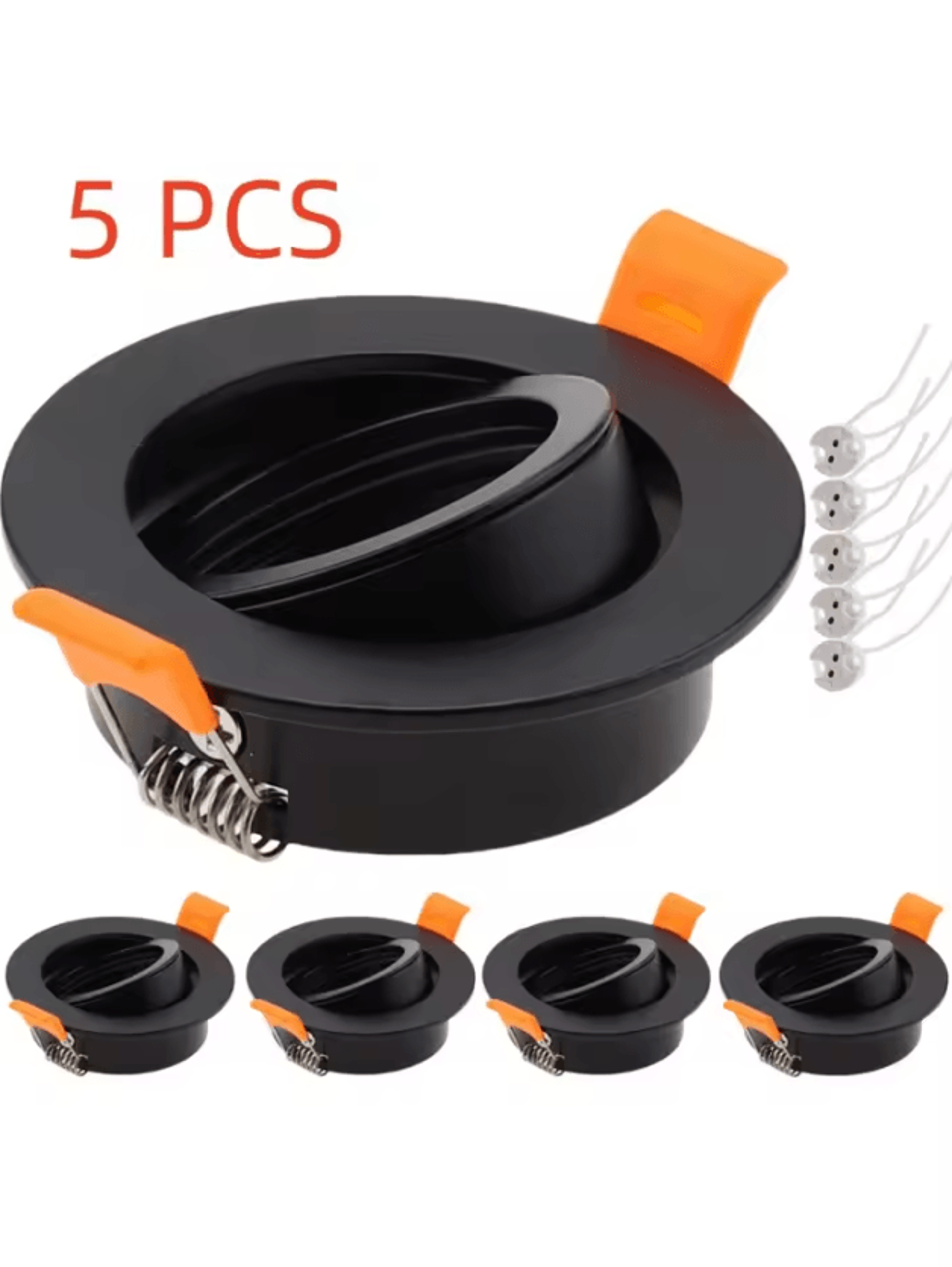 5PCS MR16 Recessed Ceiling Downlight Fixtures Embedded LED Spotlight Frames For Home Lighting 3