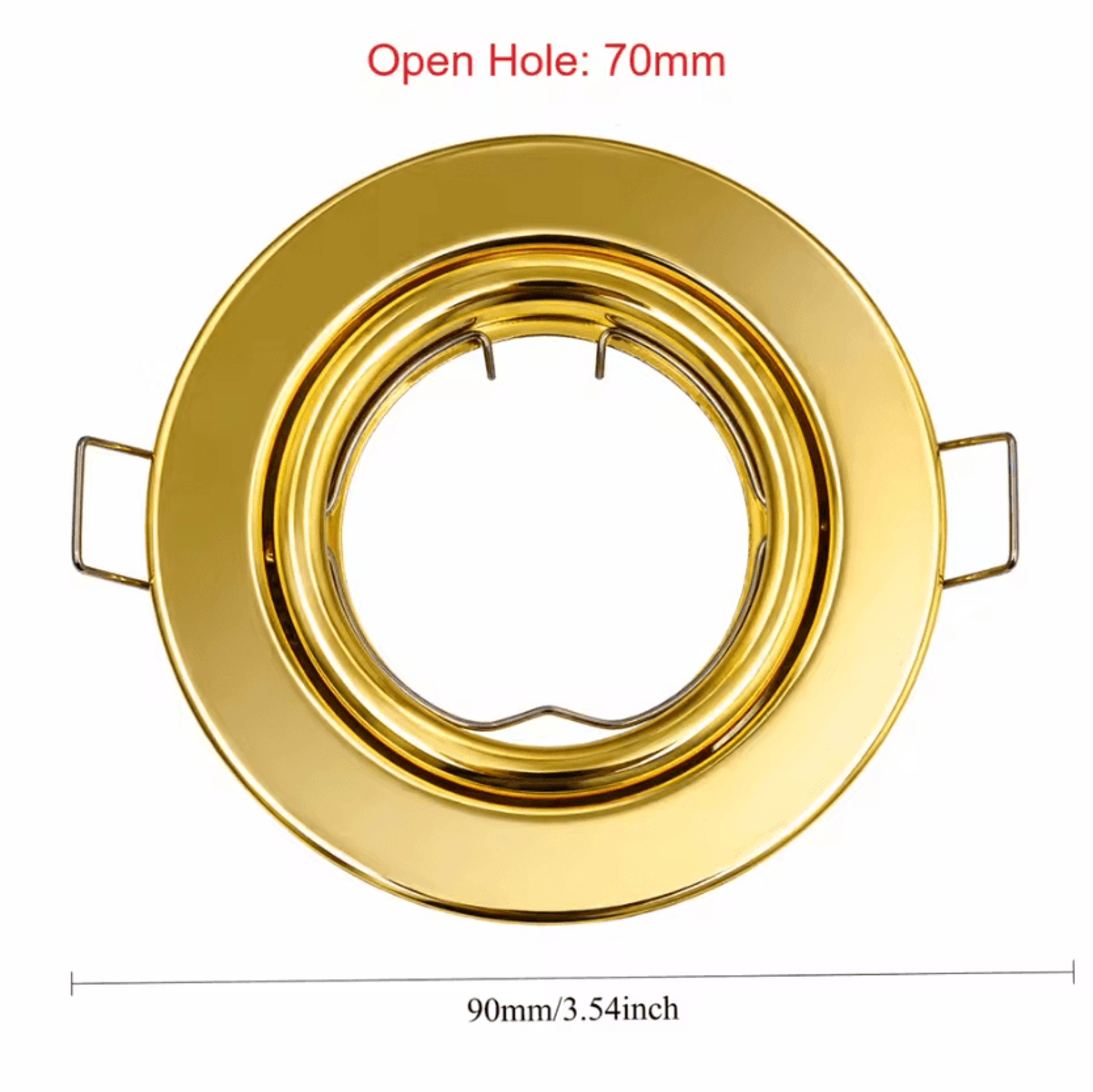 JOYINLED Gold Round Recessed Downlight Frame GU10 MR16 LED Ceiling Spotlight Holder 2