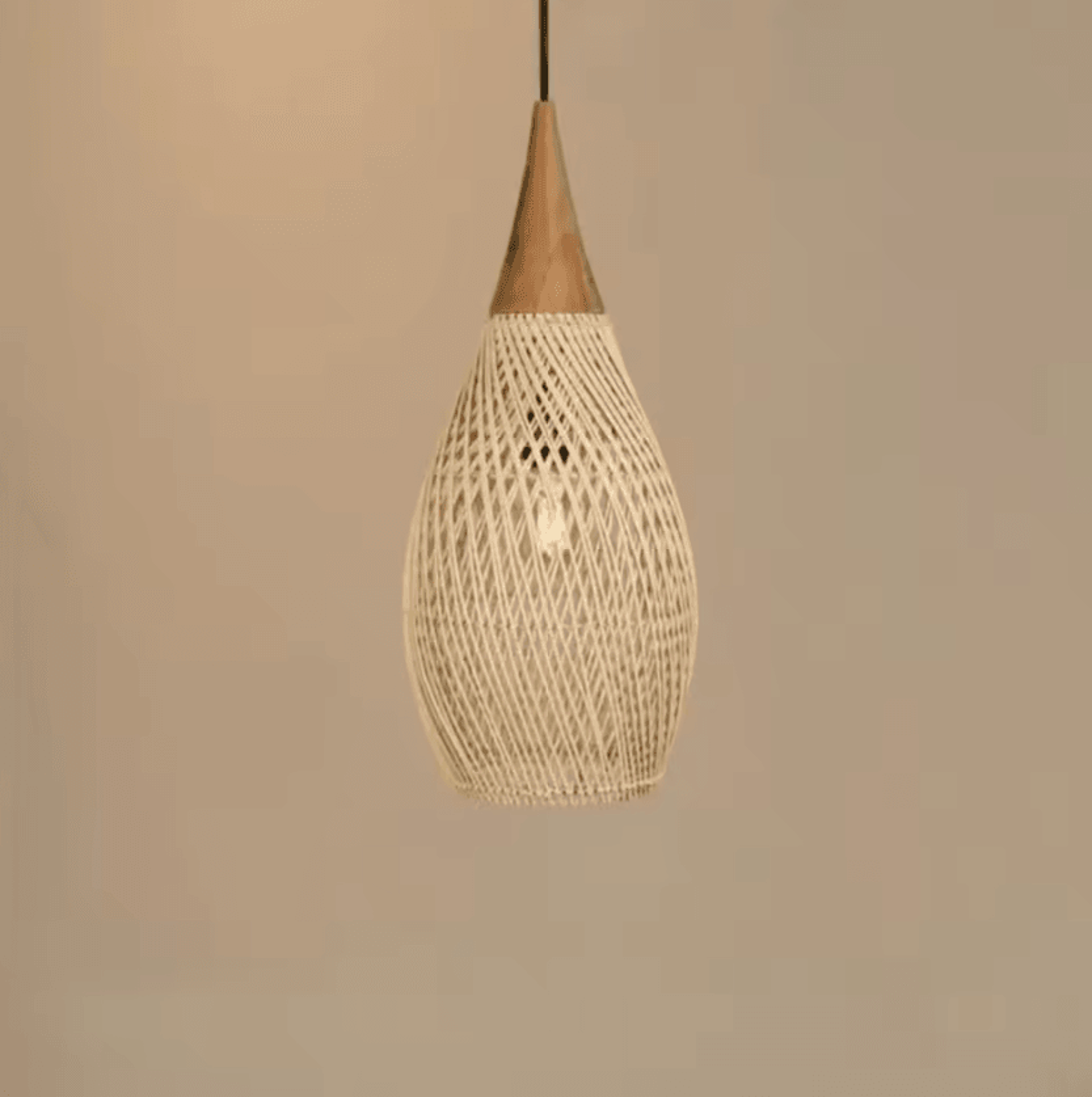 Vintage Rattan Pendant Chandelier 2535CM E27 Wicker Hanging Ceiling Light For Living Room And Dinin 1