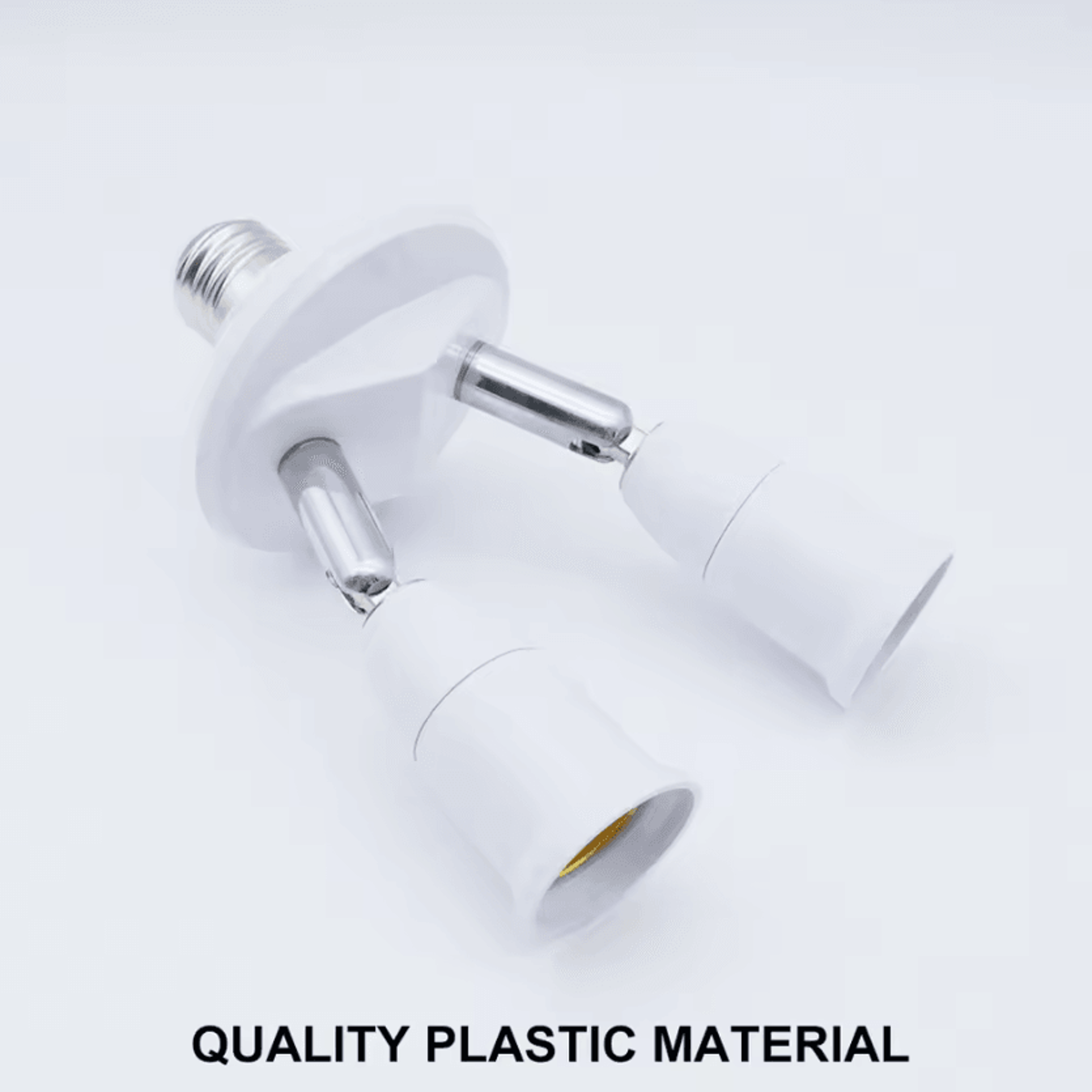Adjustable E27 3 Head Light Bulb Splitter Adapter Triple Socket Converter For LED Ceiling Lighting 5