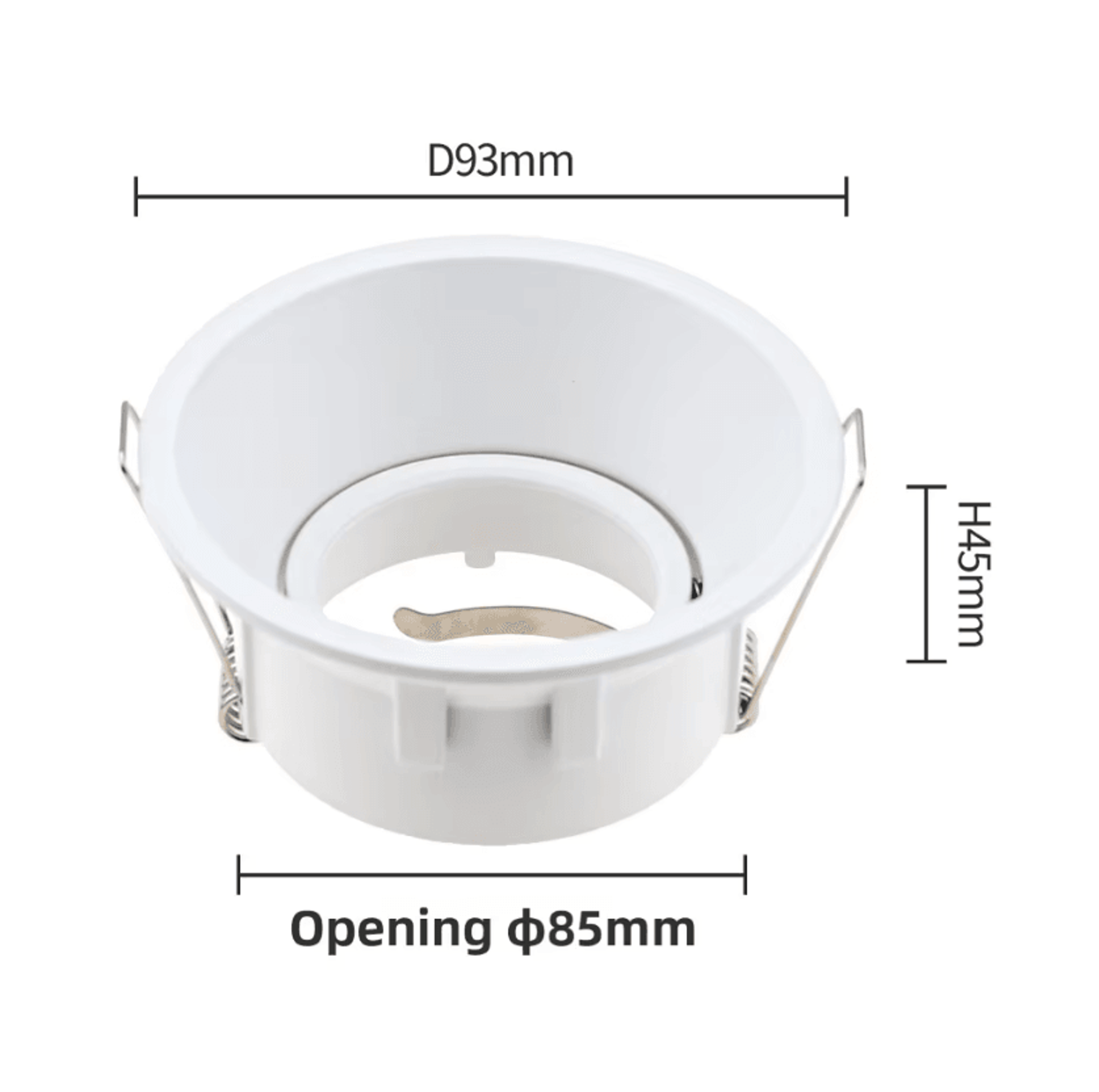 mr16 gu10 anti-glare recessed downlight frame aluminum round ceiling spotlight housing 10/50pcs