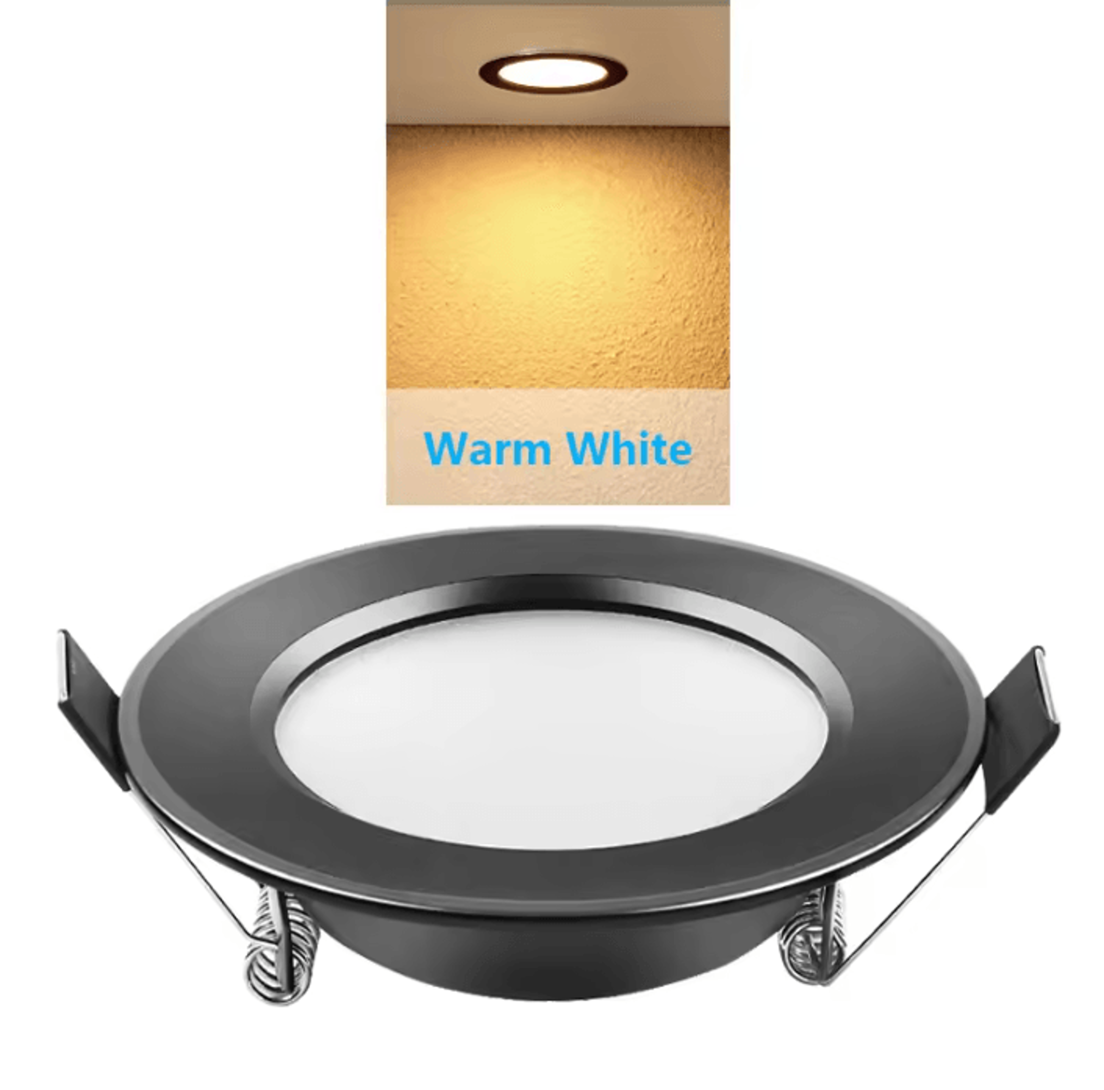 Black IP65 Waterproof LED Recessed Downlight 5W 9W 12W 15W 18W Ceiling Spotlight For Bathroom And K 4