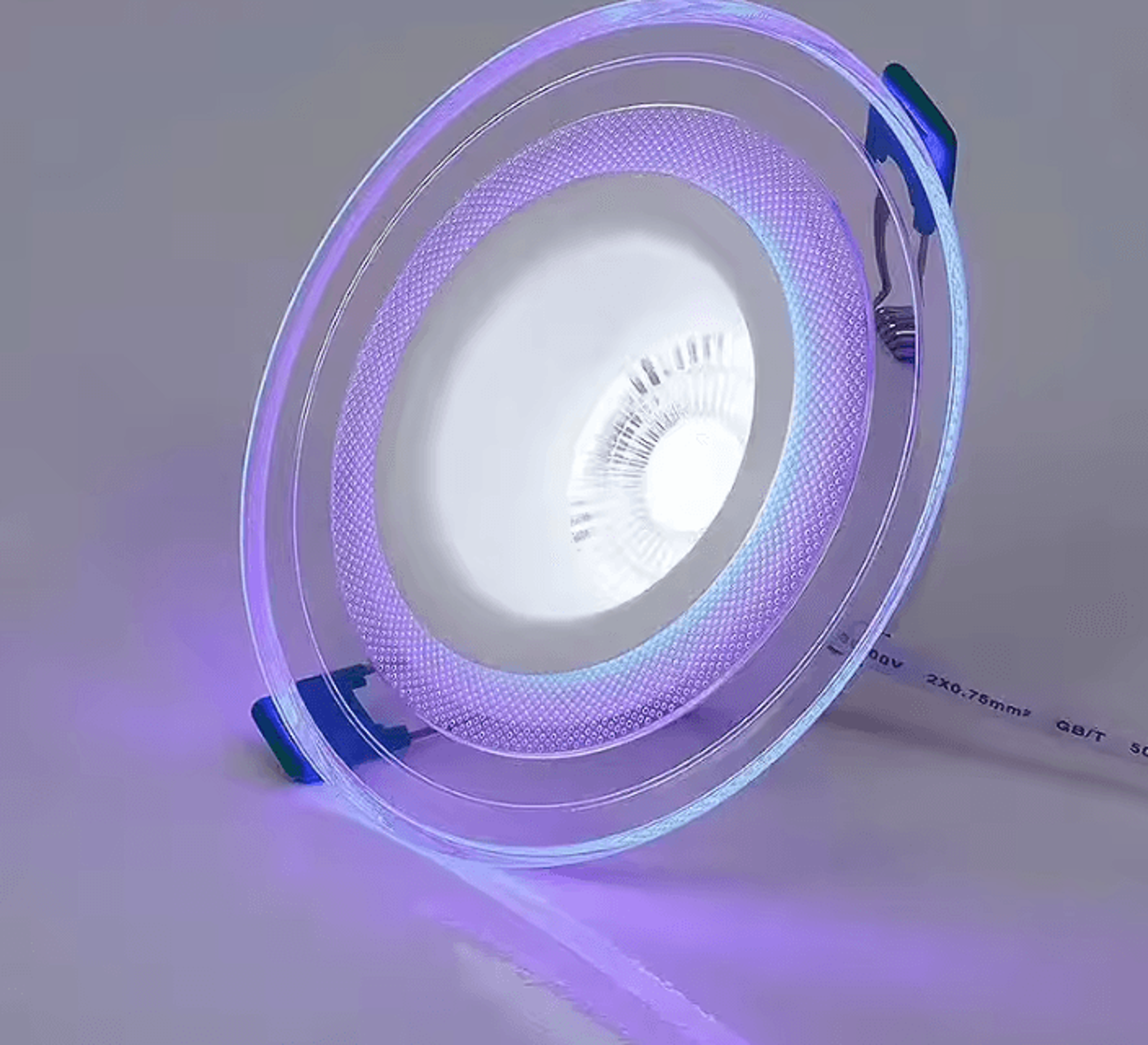 9w led recessed downlight 3 color switch adjustable ceiling spotlight with edge lighting for home ambient lighting