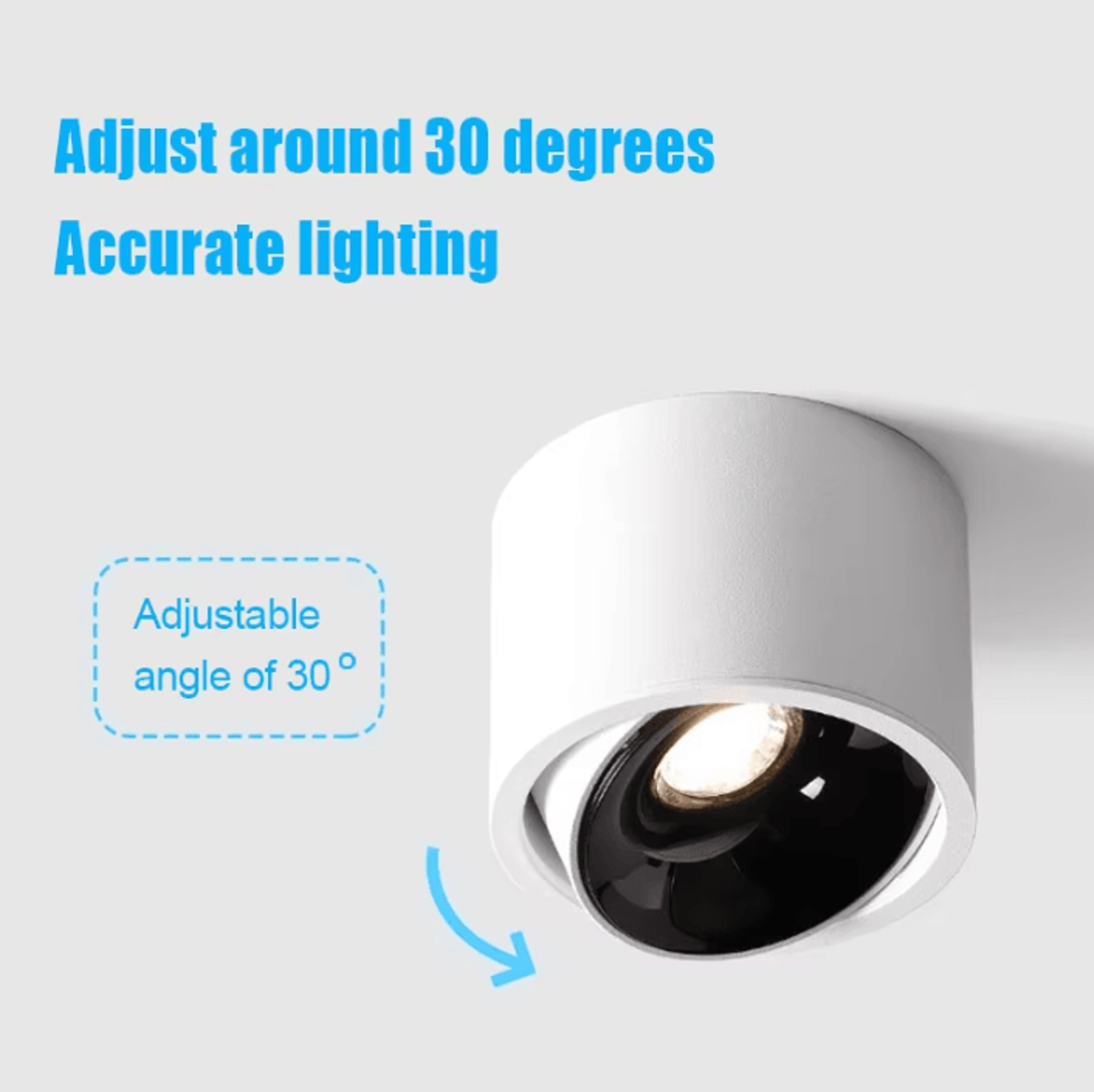 Adjustable AntiGlare LED Surface Mounted Downlight 5W 7W 9W 12W 15W 18W Dimmable Ceiling Spotlight 4