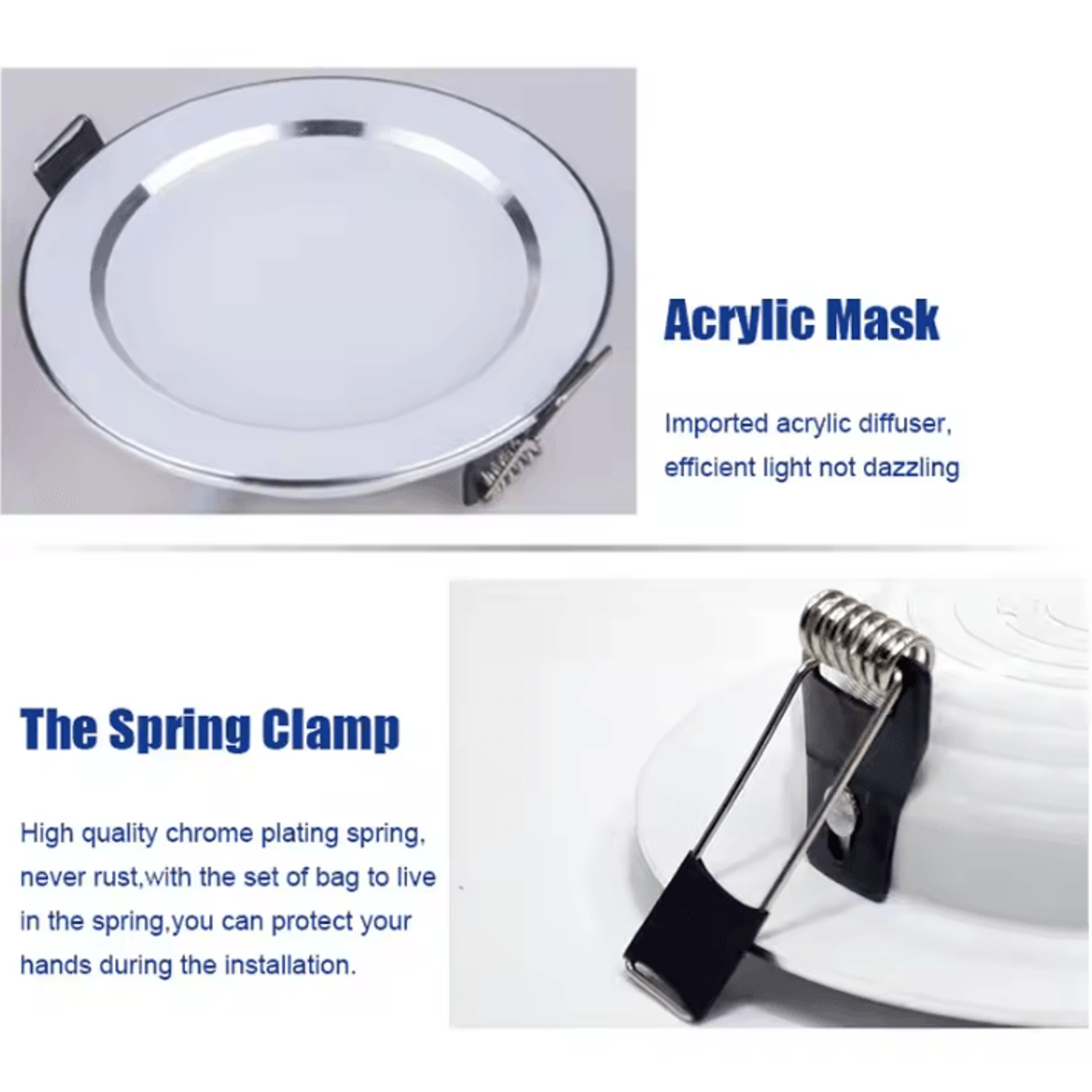 4PCS Waterproof Dimmable LED Downlights 5W 7W 9W 12W 15W 4000K Ceiling Spotlights For Bathroom And  3