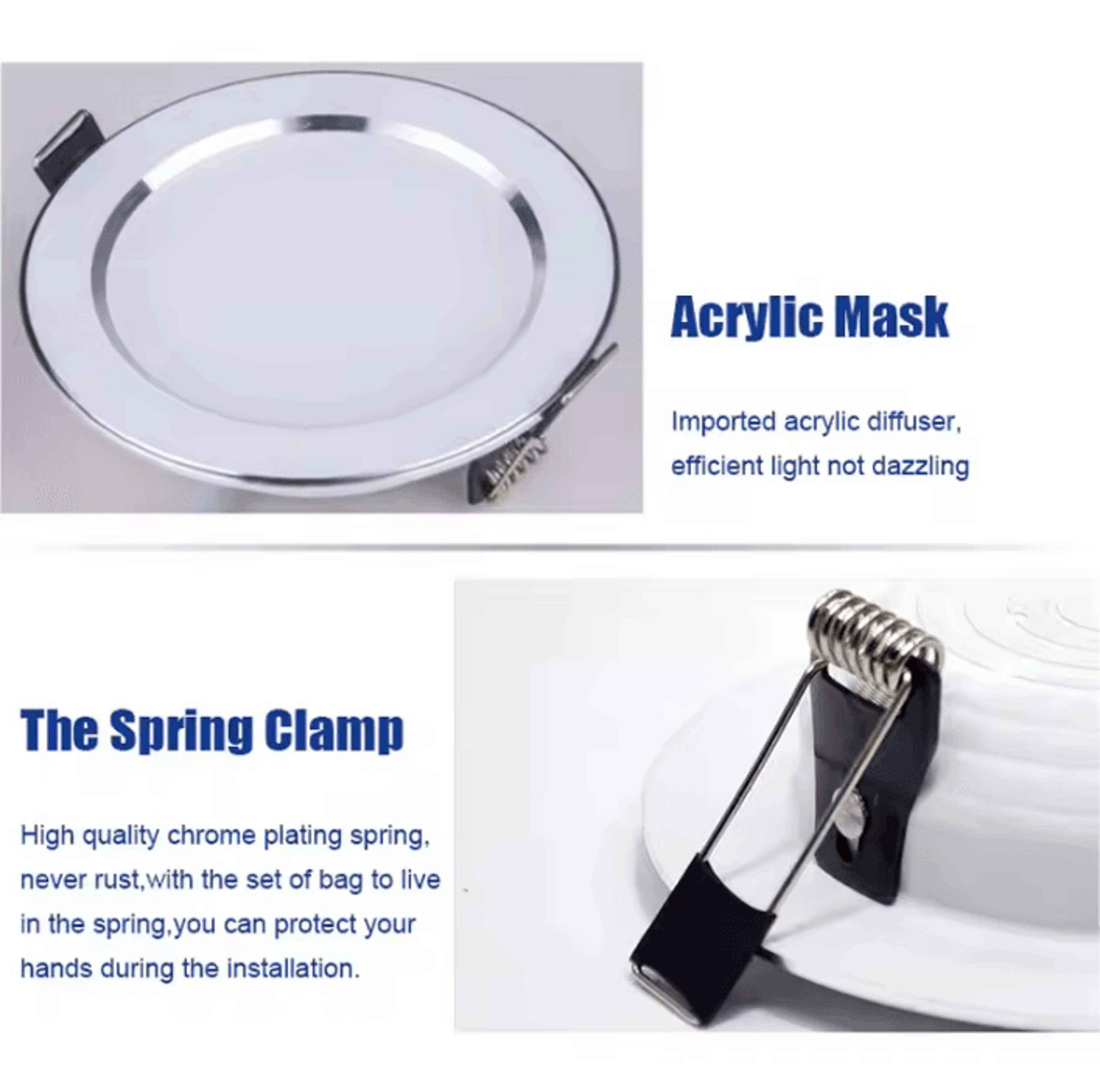 Waterproof Dimmable LED Ceiling Downlight 5W 7W 9W 12W 15W 18W Warm Cold White Recessed Spotlight A 4