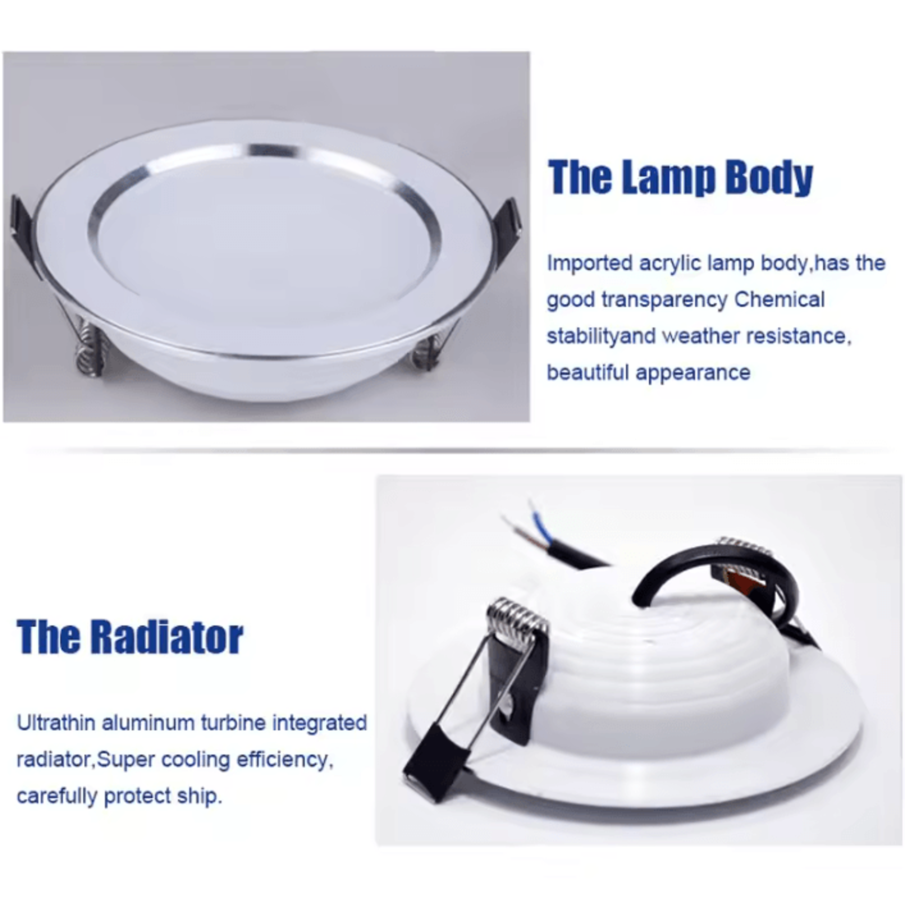 Waterproof Dimmable LED Ceiling Downlight 5W 7W 9W 12W 15W 18W Warm Cold White Recessed Spotlight A 3