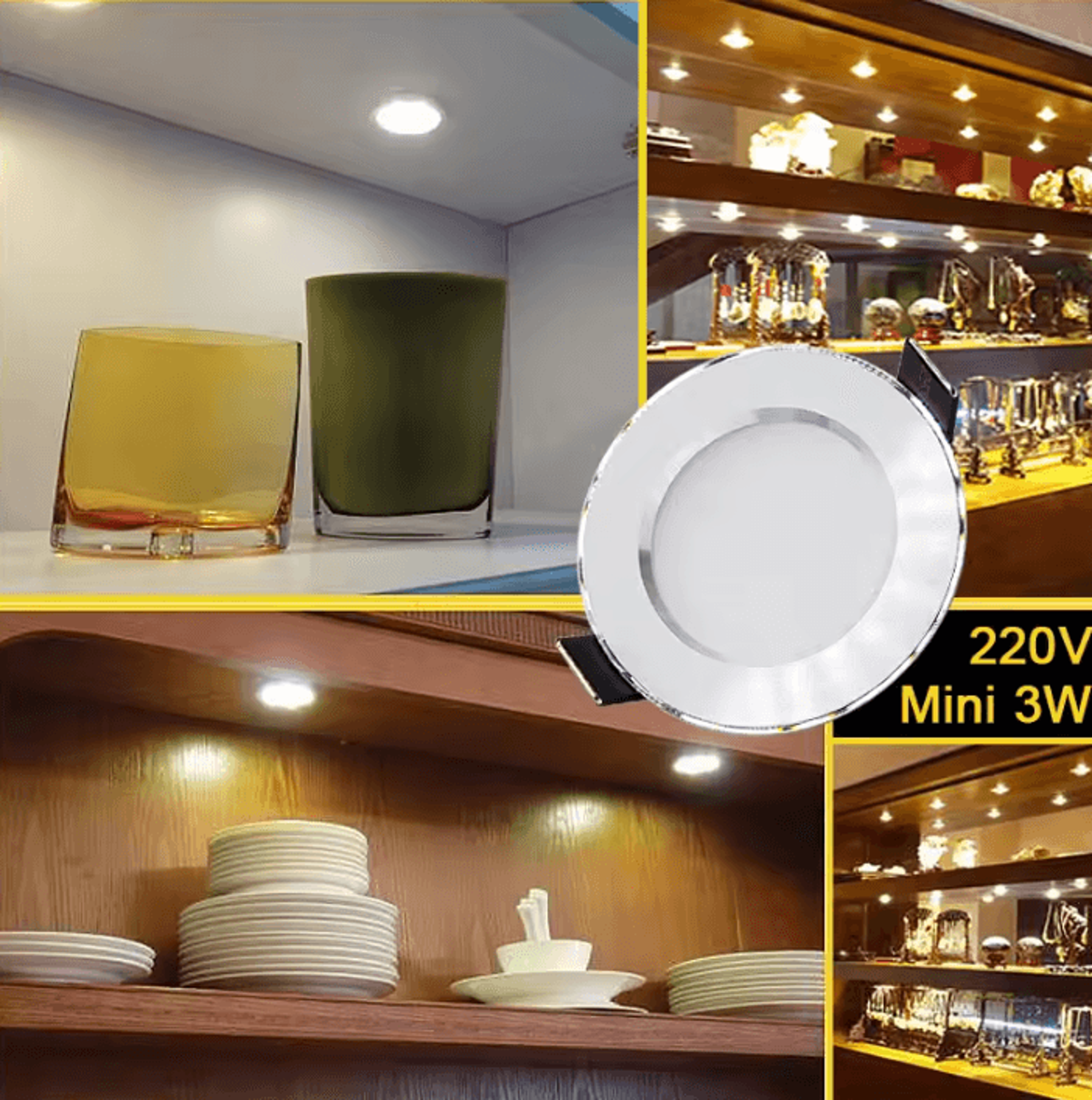 10PCS SMD2835 LED Recessed Ceiling Downlights 3W 5W 7W 9W 12W 15W 18W Indoor Spotlights 110V 220V 3