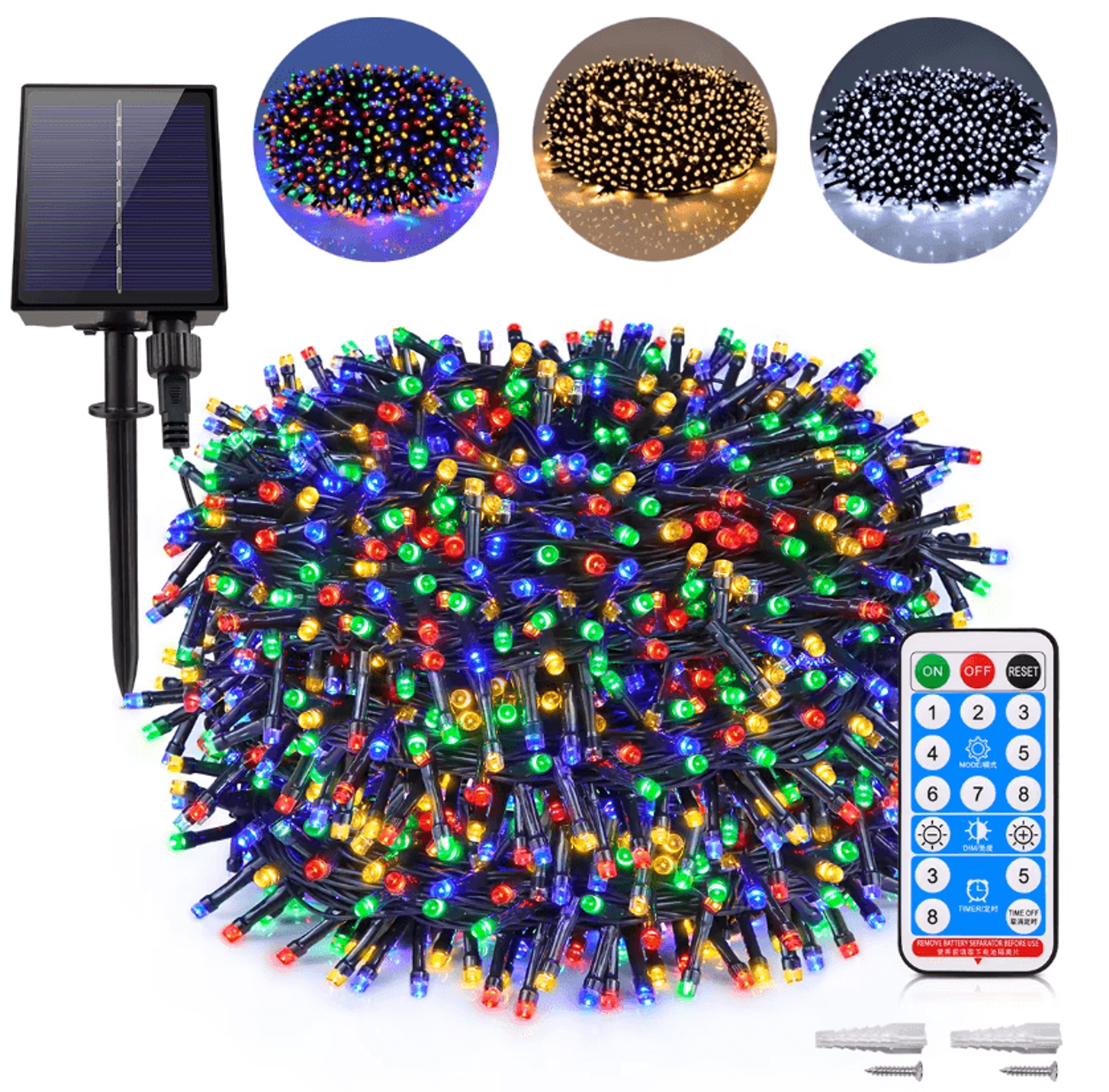 outdoor solar fairy string lights 10m-100m waterproof garden garland for christmas parties and patio decoration
