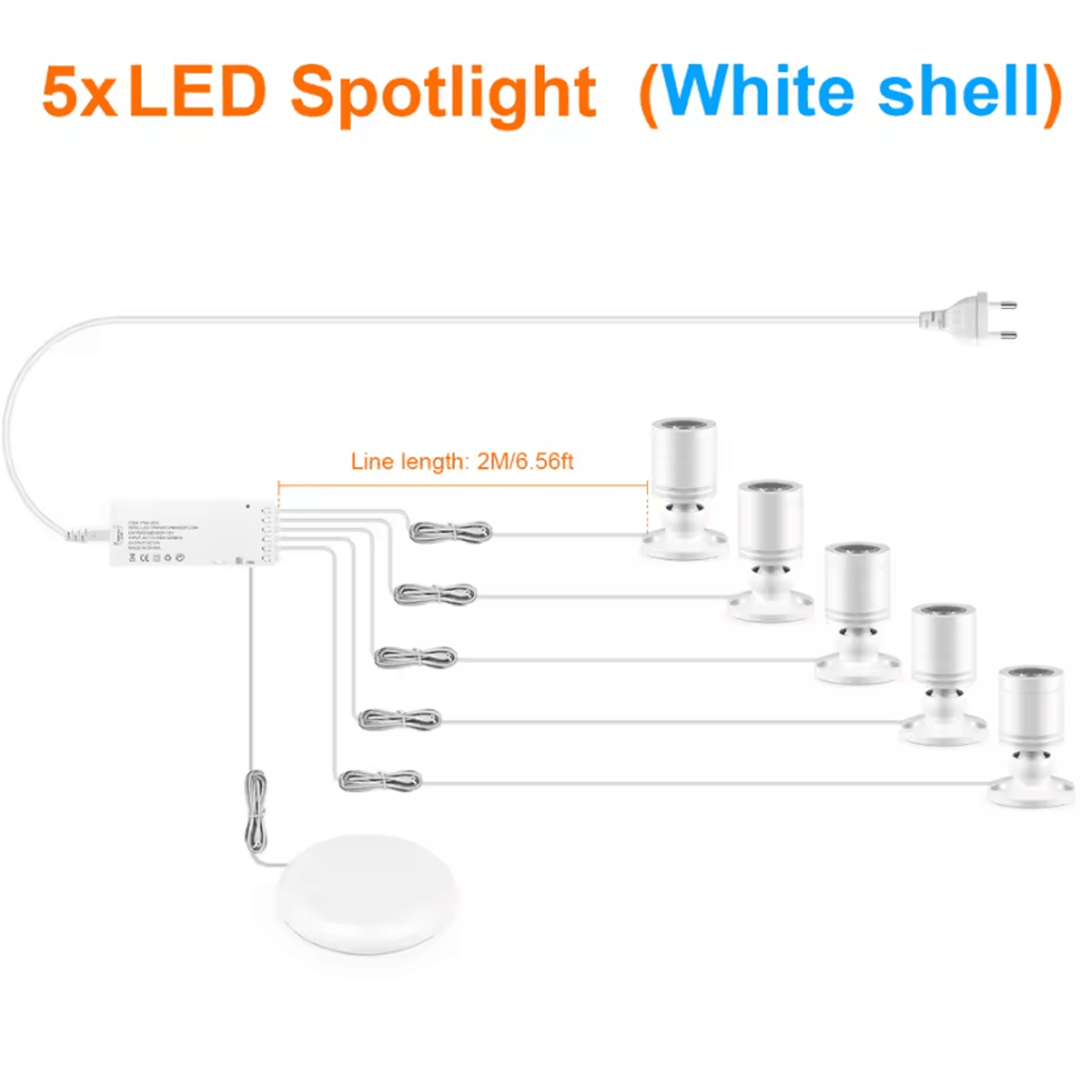 12V LED Cabinet Display Spotlight 3W Touch Dimmer Light With 20mm Wood Glass Sensing For Showcase L 11