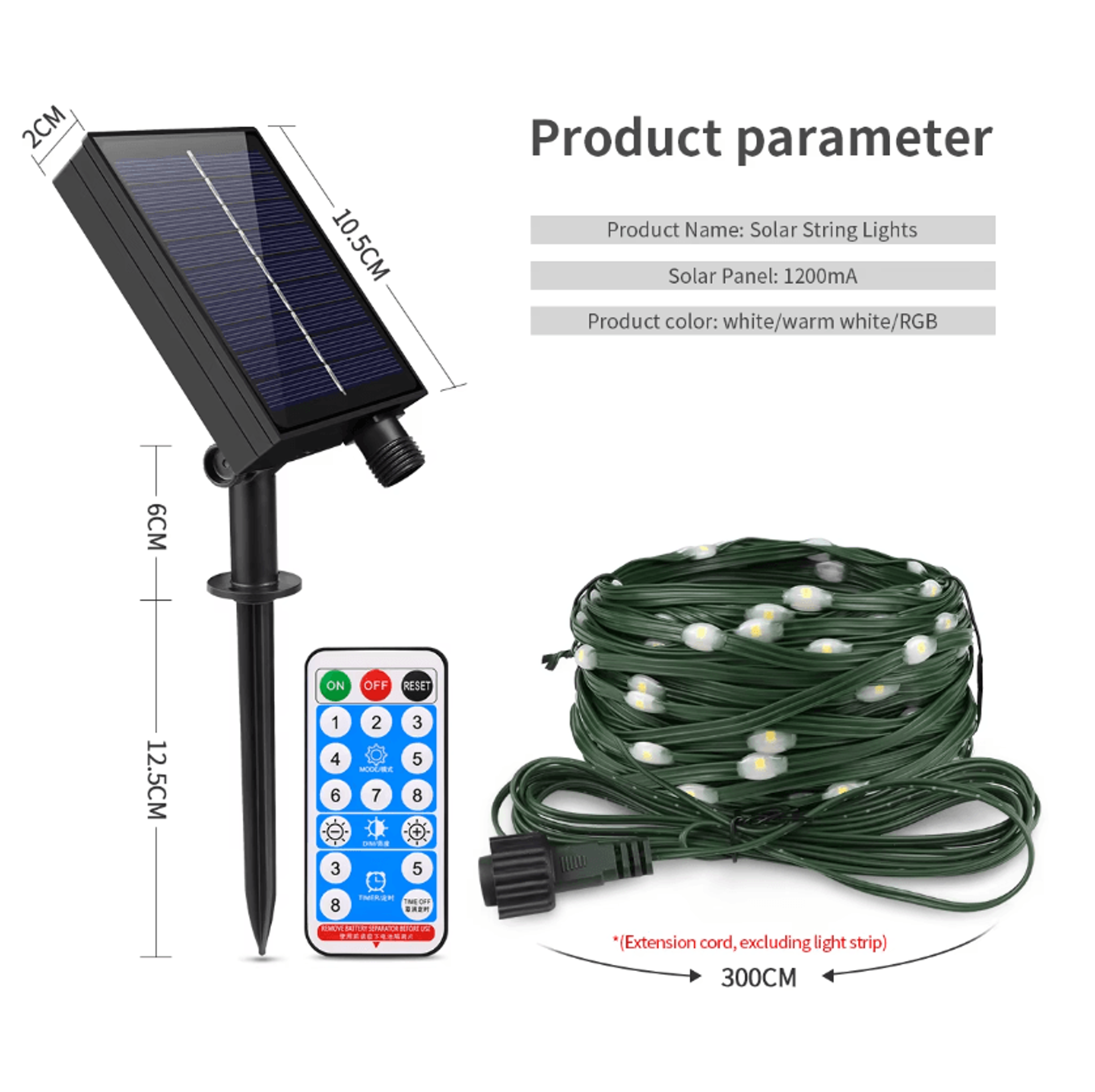 Outdoor Solar Festoon String Lights 50M 100M Waterproof LED Fairy Garland For Garden Patio And Part 2
