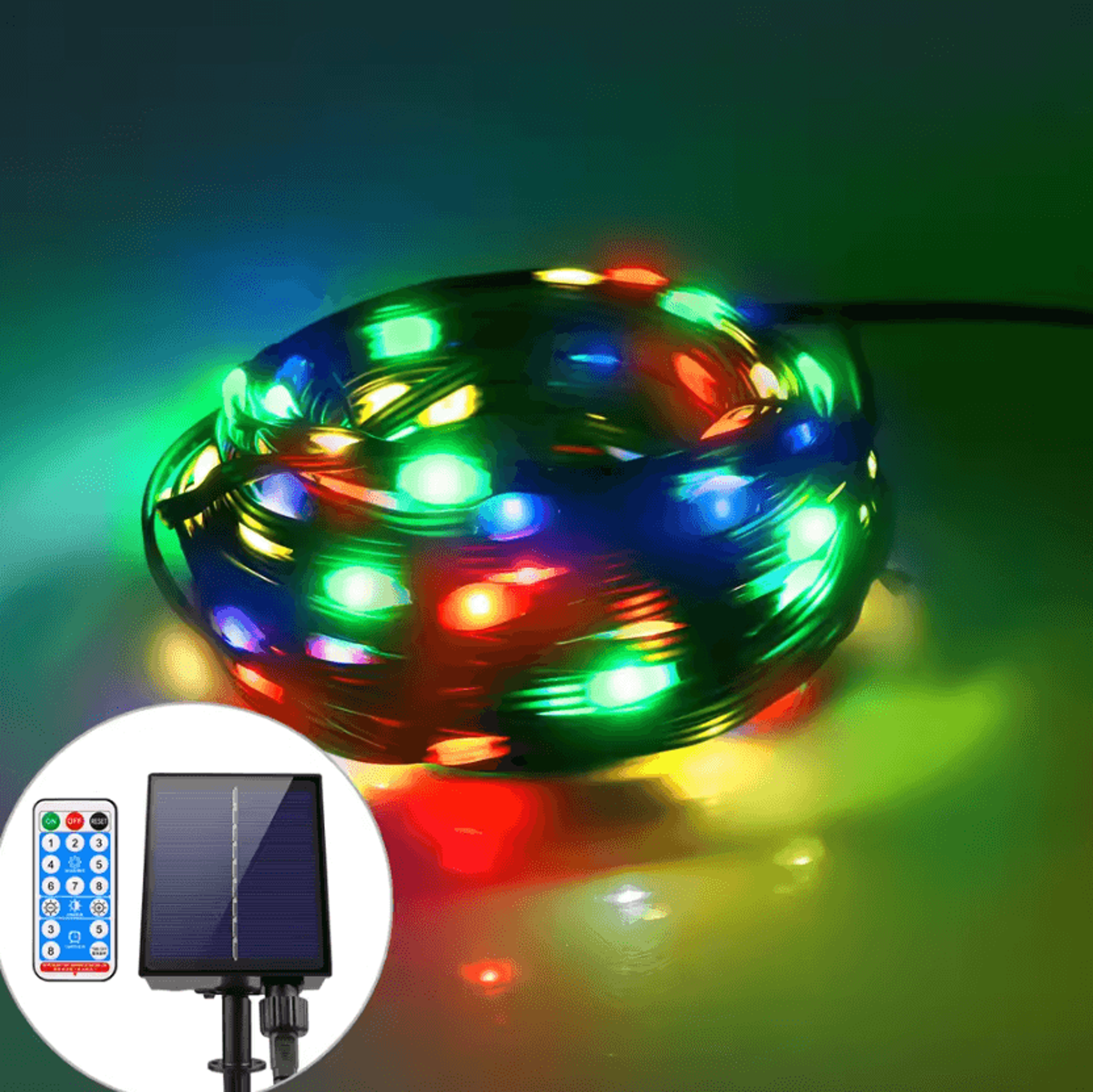 Outdoor Solar Festoon String Lights 50M 100M Waterproof LED Fairy Garland For Garden Patio And Part 6