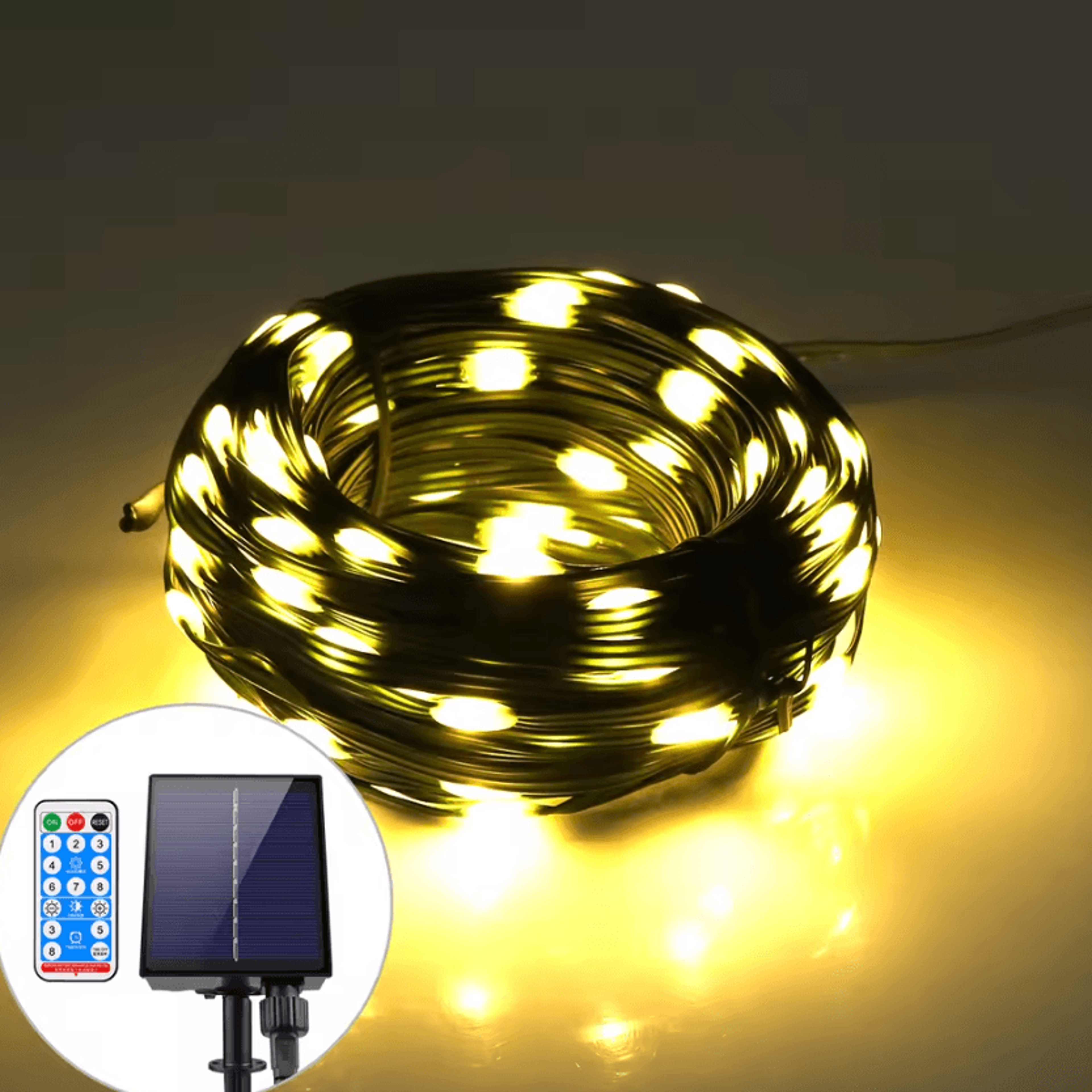 Outdoor Solar Festoon String Lights 50M 100M Waterproof LED Fairy Garland For Garden Patio And Part 4