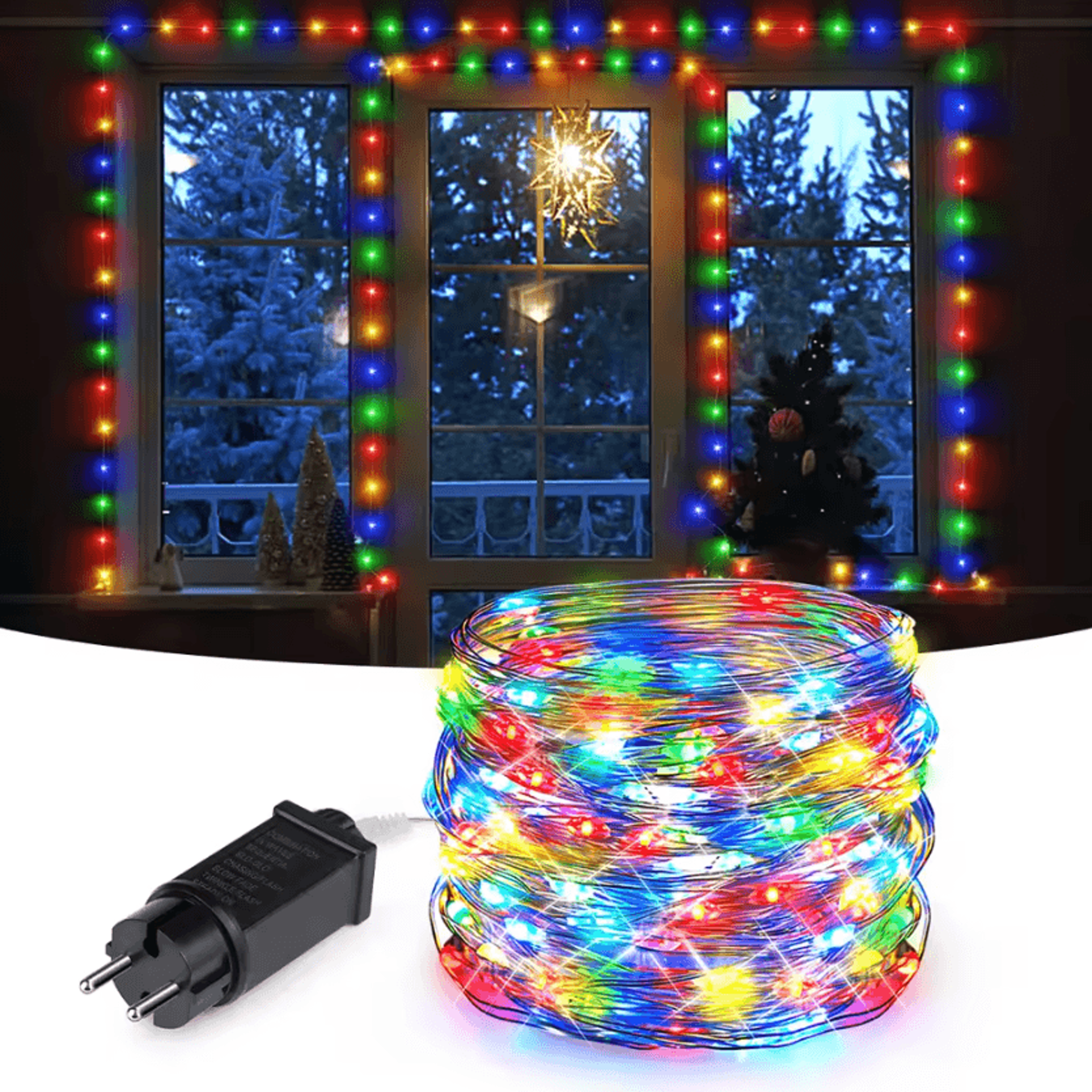 Outdoor Waterproof LED String Lights 10M100M 220V Copper Wire Fairy Garland For Christmas Wedding A 1