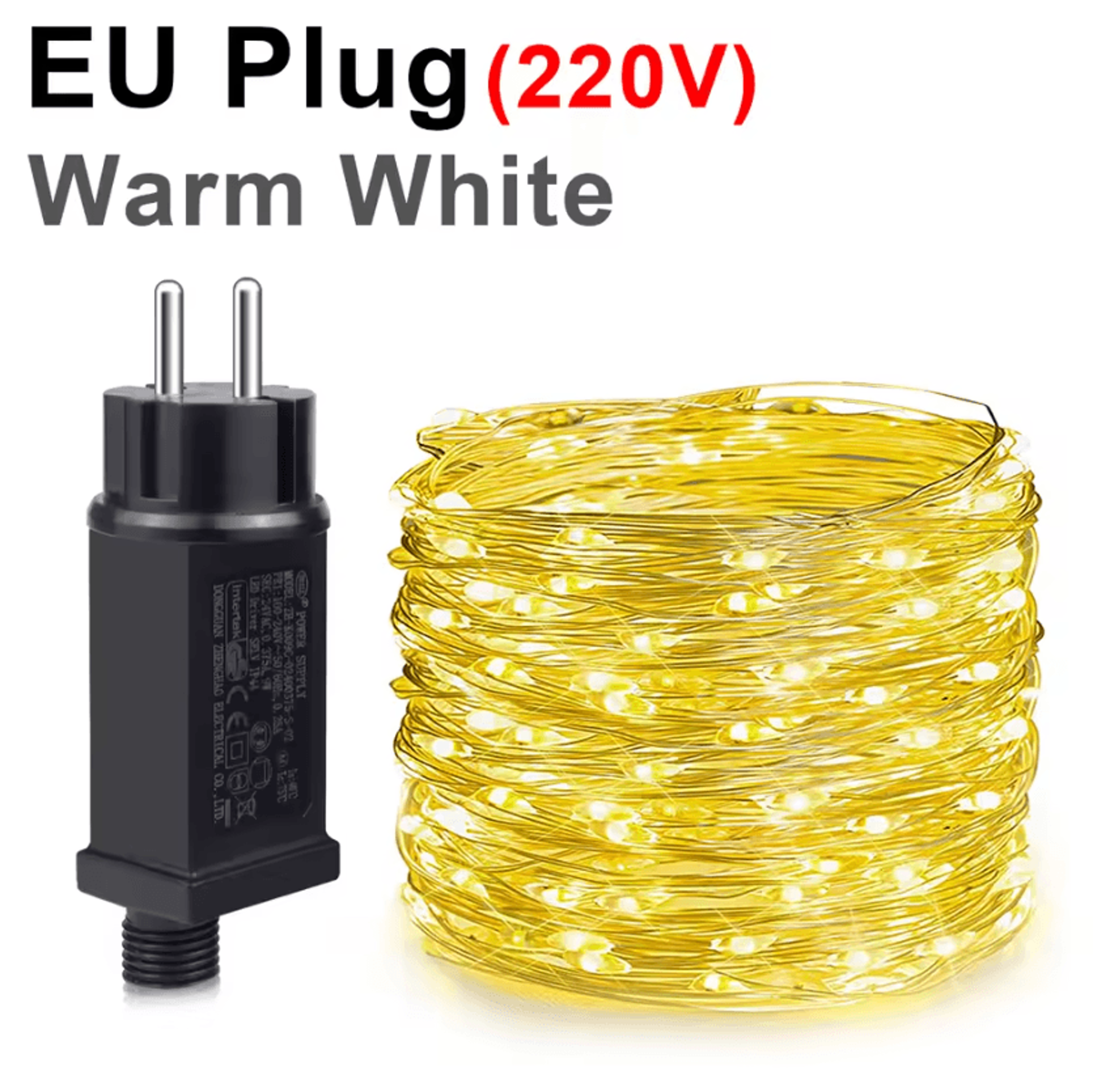 Outdoor Waterproof LED String Lights 10M100M 220V Copper Wire Fairy Garland For Christmas Wedding A 4